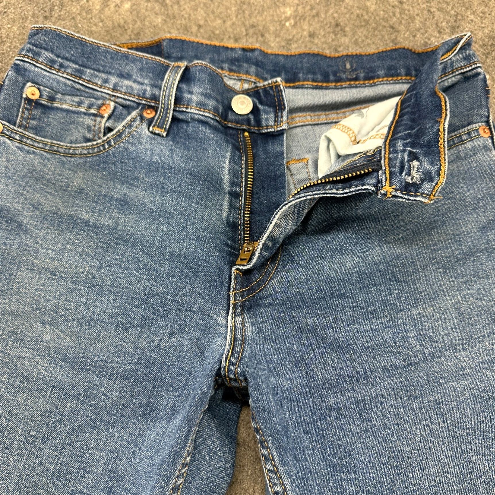 Levi's Levi's 511 Jeans Slim Fit Mens 29x30 Blue Denim Stretch 5-Pocket Zipper Button Regular Waist Mid Rise Slim Style Modern 500 Series USA Size US 29 - 2 Thumbnail