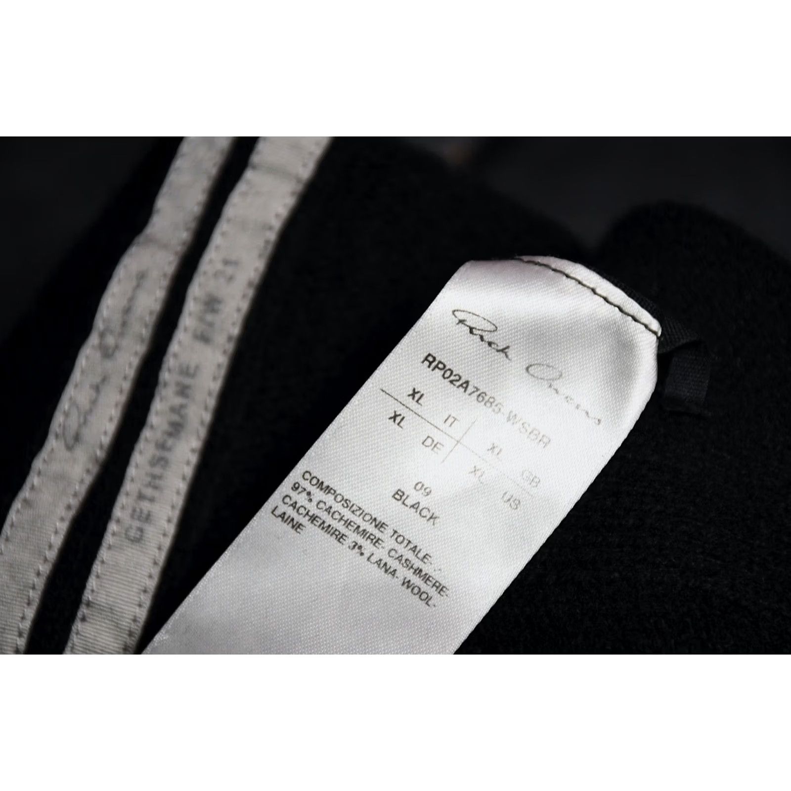 Rick Owens RICK OWENS Sweater Hooded XL Black 97%Cashmere 3%Wool Wool-Blend Knit Pullover Men Size XL Classic Size US XL / EU 56 / 4 - 6 Thumbnail