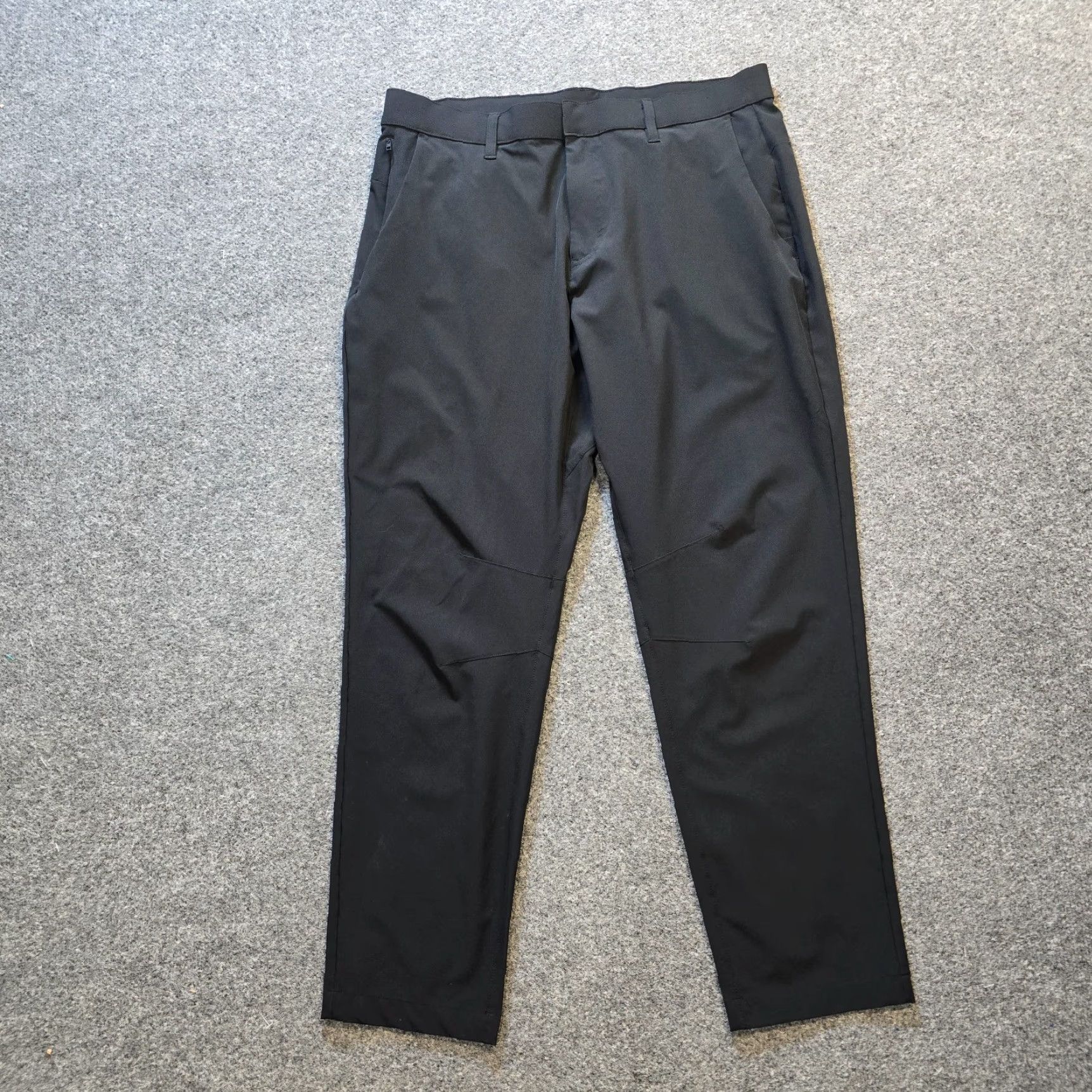 Fabletics Pants Mens 34x29 Black Flat Front Pockets Performance Dress Pants  Tapered Inseam 29 Regular Mens