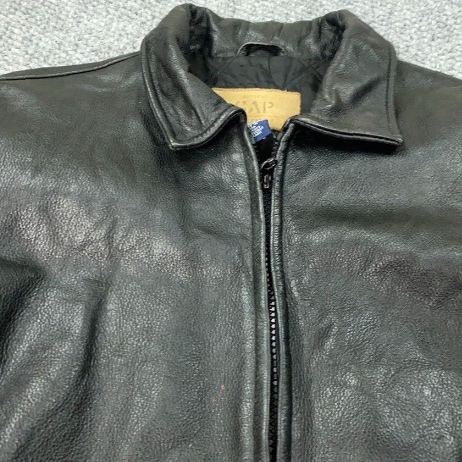 Gap VINTAGE Gap Leather Jacket Womens XL Black Insulated Zip Size XL / US 12-14 / IT 48-50 - 3 Thumbnail
