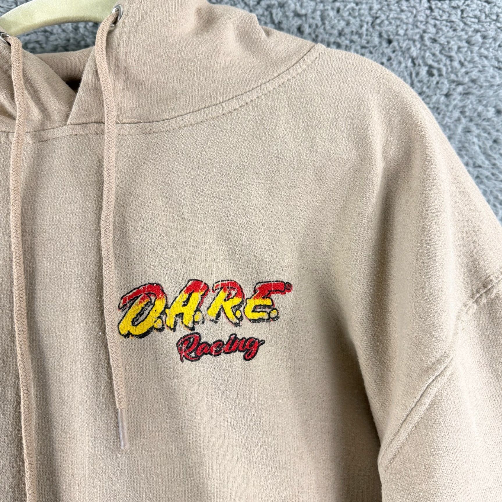 Vintage D.A.R.E. Sweater Womens Large Beige Long Sleeve Pullover Hoodie Graphic Print Size L / US 10 / IT 46 - 5 Thumbnail