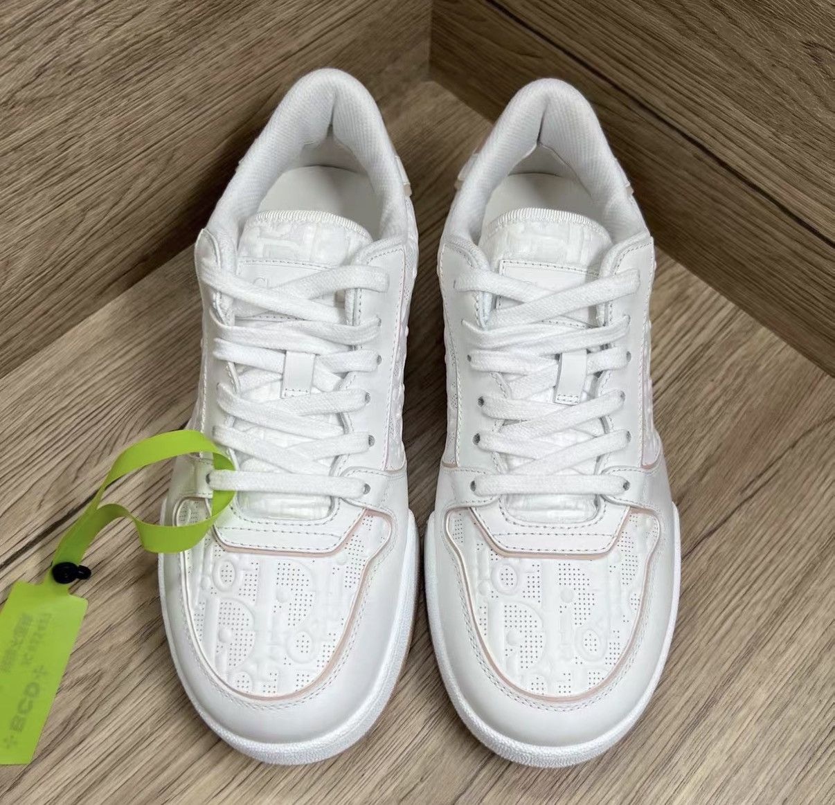 Dior Dior One White & Pink Embossed Logo Sneakers J41 Size US 5 / IT 35 - 3 Thumbnail