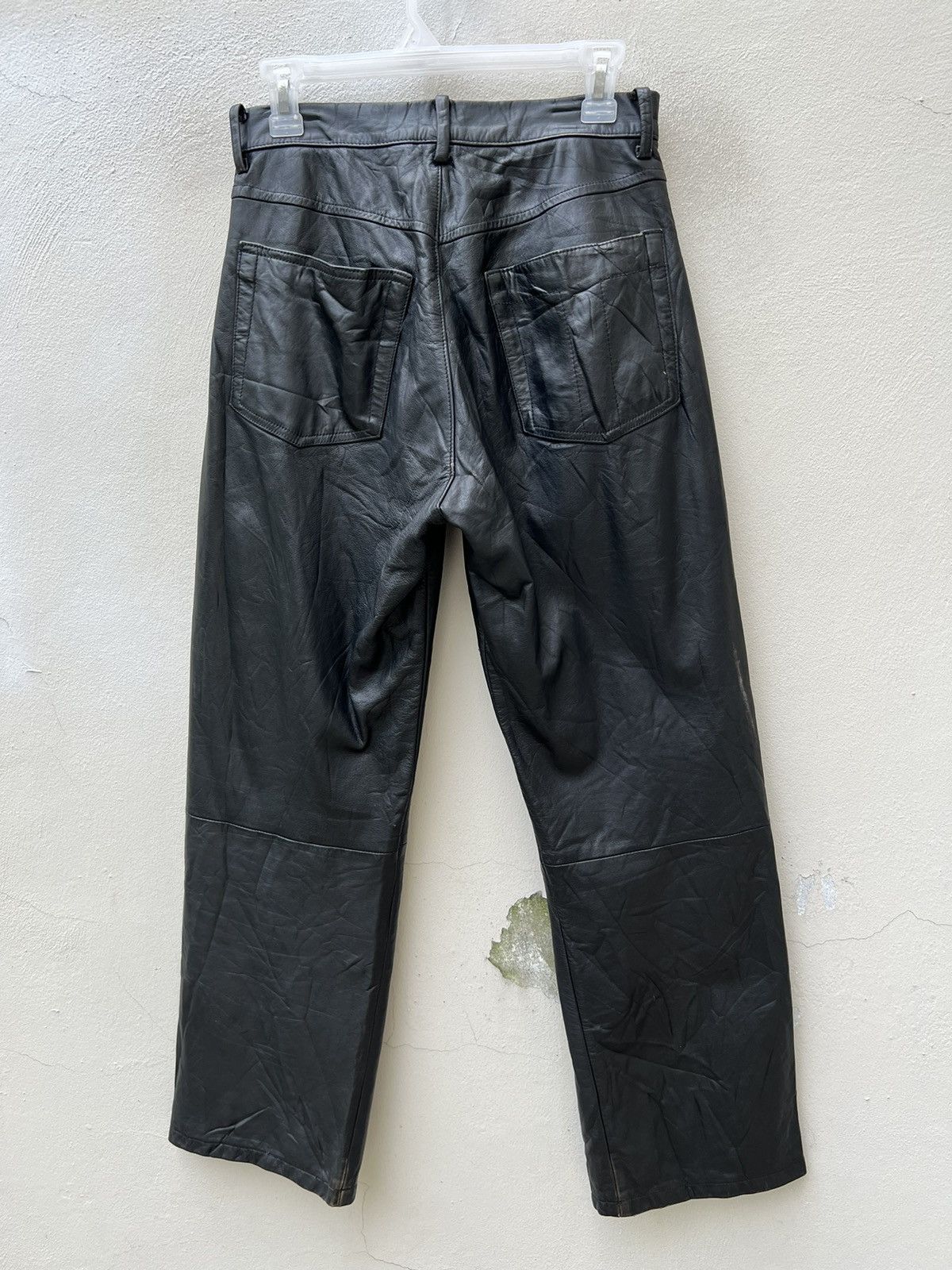 Leather Vintage Tete Homme Japan Patina Black Cowhide Leather Pant Size US 28 / EU 44 - 15 Thumbnail