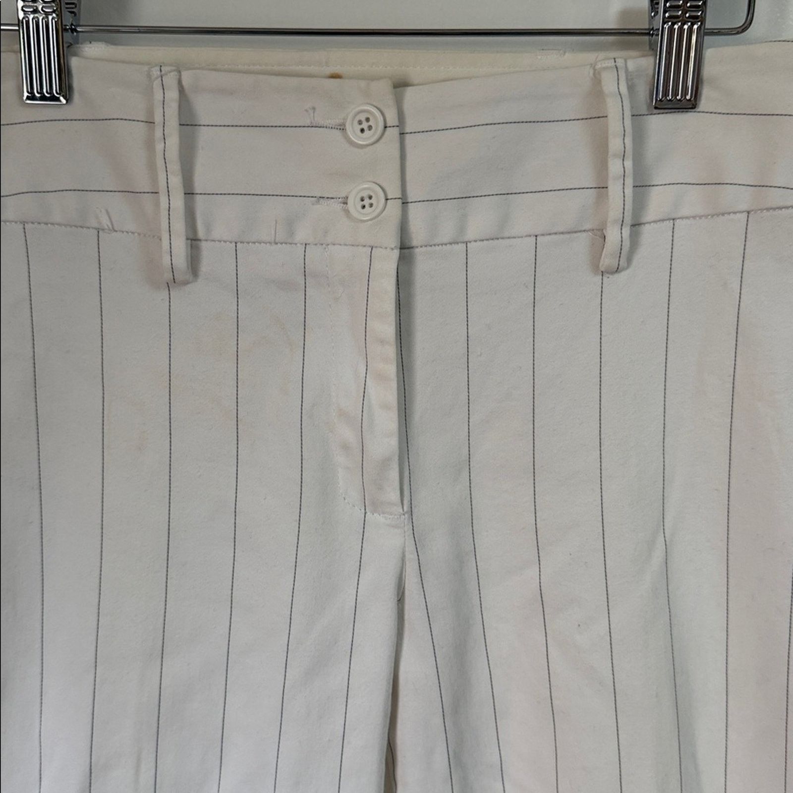 United Colors Of Benetton United Colors Of Benetton Pinstripe Trousers Size 26" / US 2 / IT 38 - 2 Thumbnail