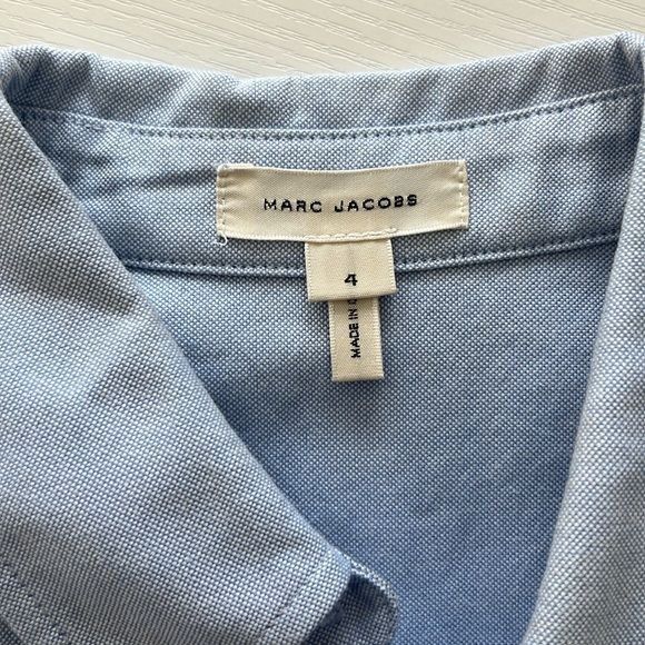 Marc Jacobs Marc Jacobs Bishop Embroidered Oxford Shirt Blue Long Sleeve Size S / US 4 / IT 40 - 13 Thumbnail