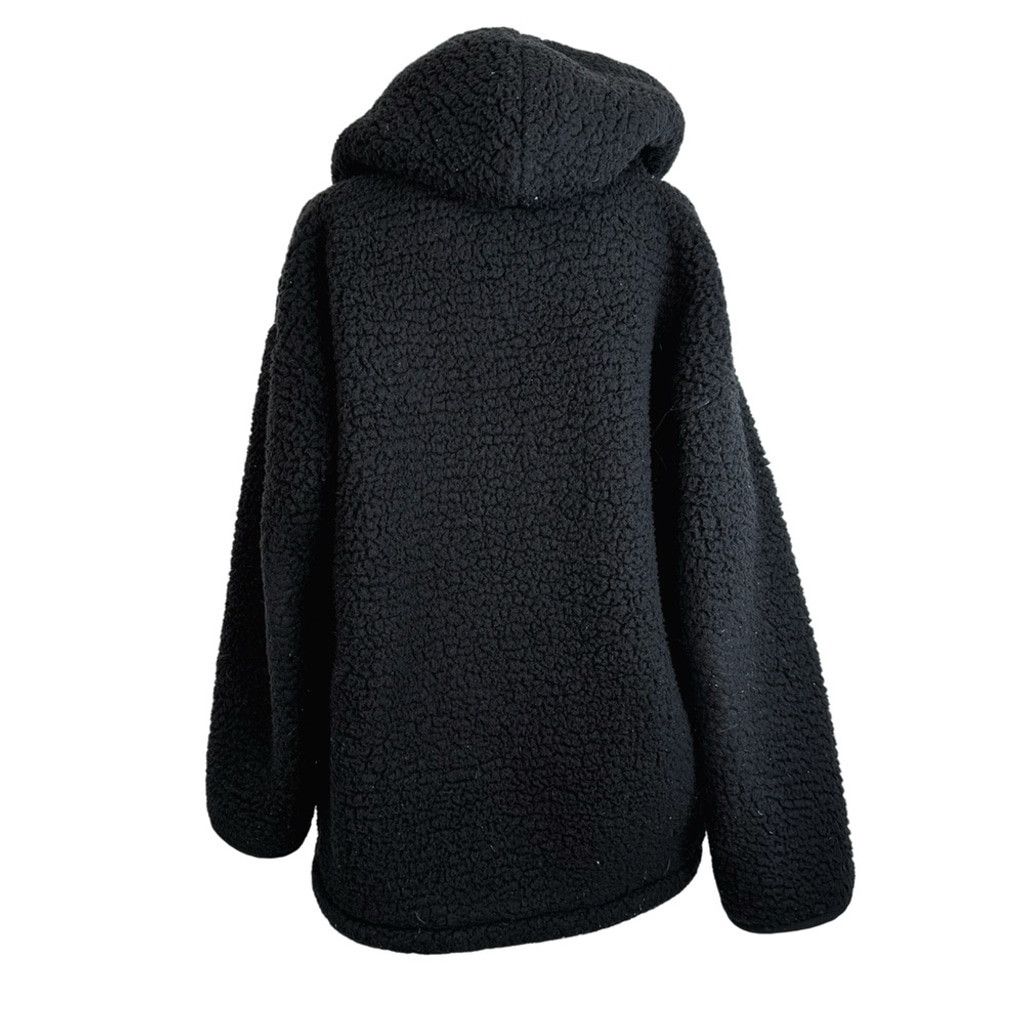 Express EXPRESS Men's Thick Soft Black Open Sherpa Hood Jacket XS/S Size US S / EU 44-46 / 1 - 8 Thumbnail