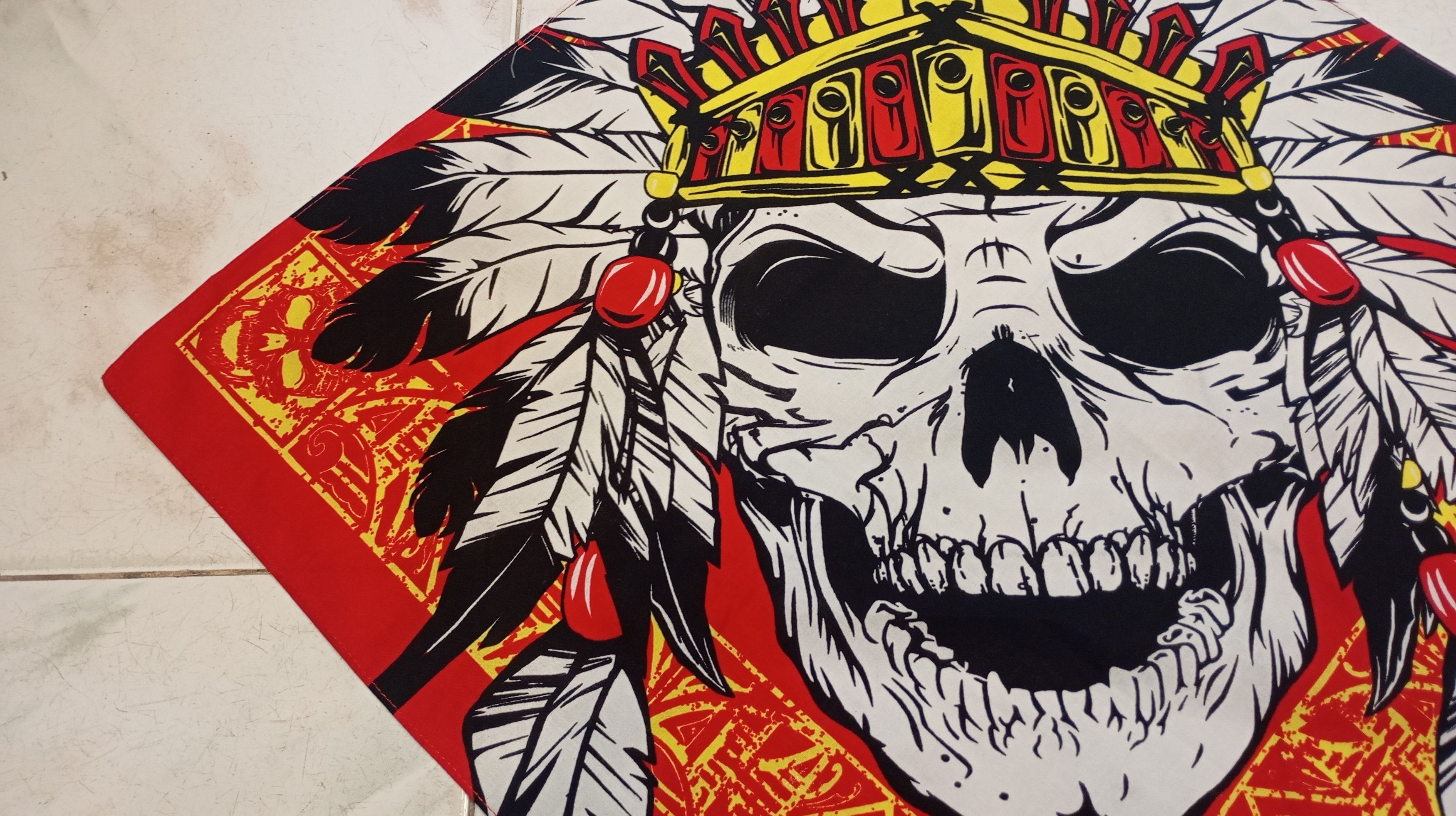 Band Tees Skulls Bandana Handkerchief Size ONE SIZE - 3 Thumbnail