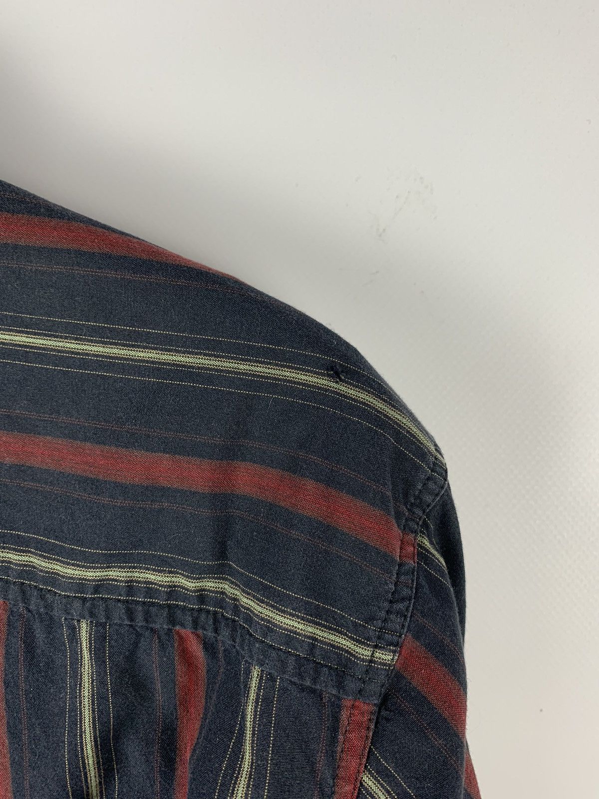 Armani Vintage Armani Jeans Striped Shirt Mens Avant-Garde Top Y2K Size US L / EU 52-54 / 3 - 9 Thumbnail
