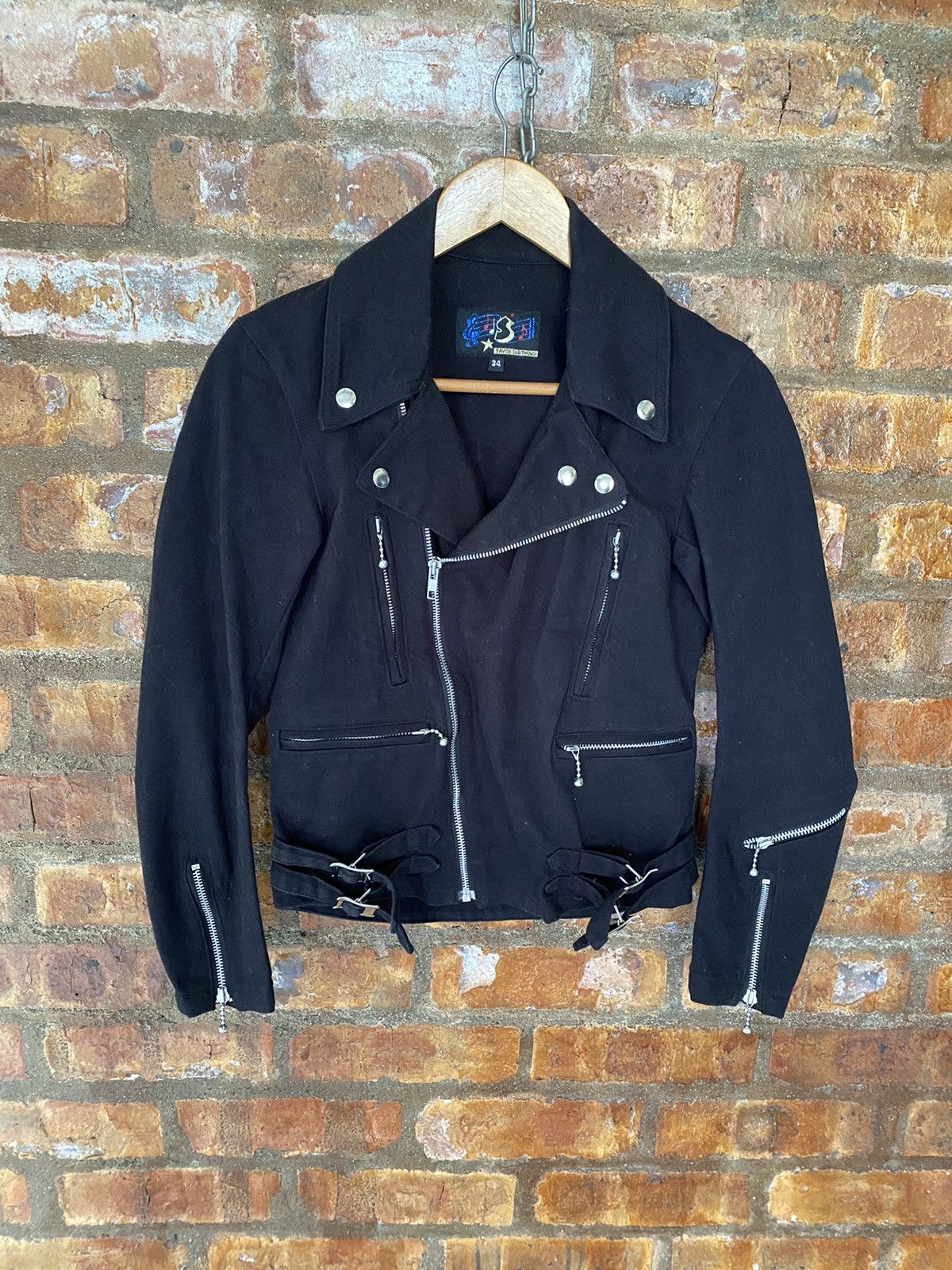 Lad Musician 1990s Savoy Clothing Japan Punk Rider double collar jacket Size XS / US 0-2 / IT 36-38 - 2 Thumbnail