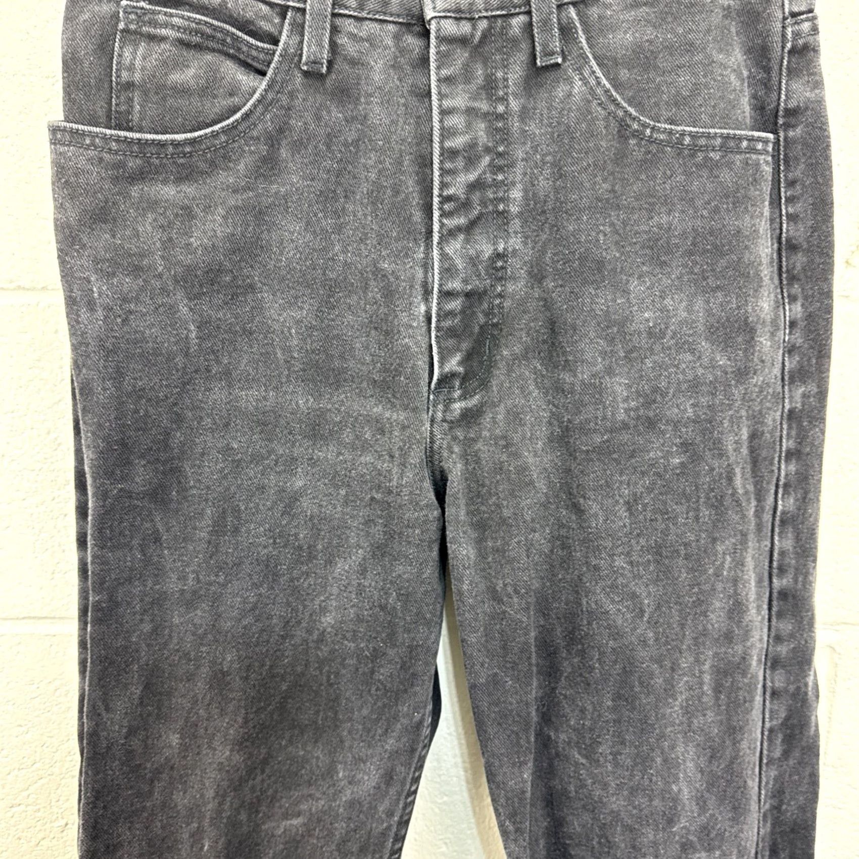 Guess VINTAGE GUESS Jeans Black Denim 28x31 Triangle Made in USA - 5-Pocket Straight Mens 90s USA Logo Retro 80s 90s Size US 28 / EU 44 - 4 Thumbnail