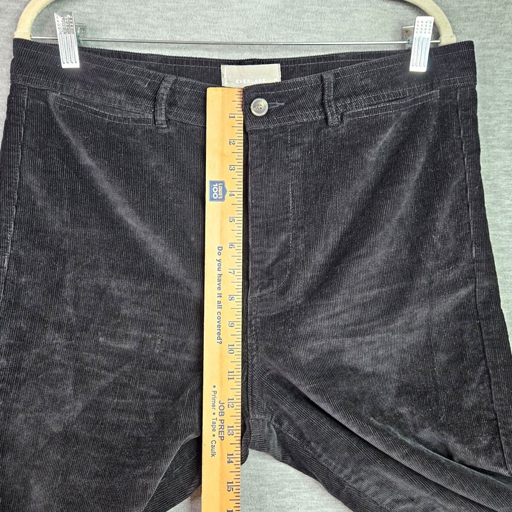 Everlane EVERLANE Black Wide Leg Corduroy High Rise Pant 14 Women's Pants Size 36" / US 14 / IT 50 - 7 Thumbnail