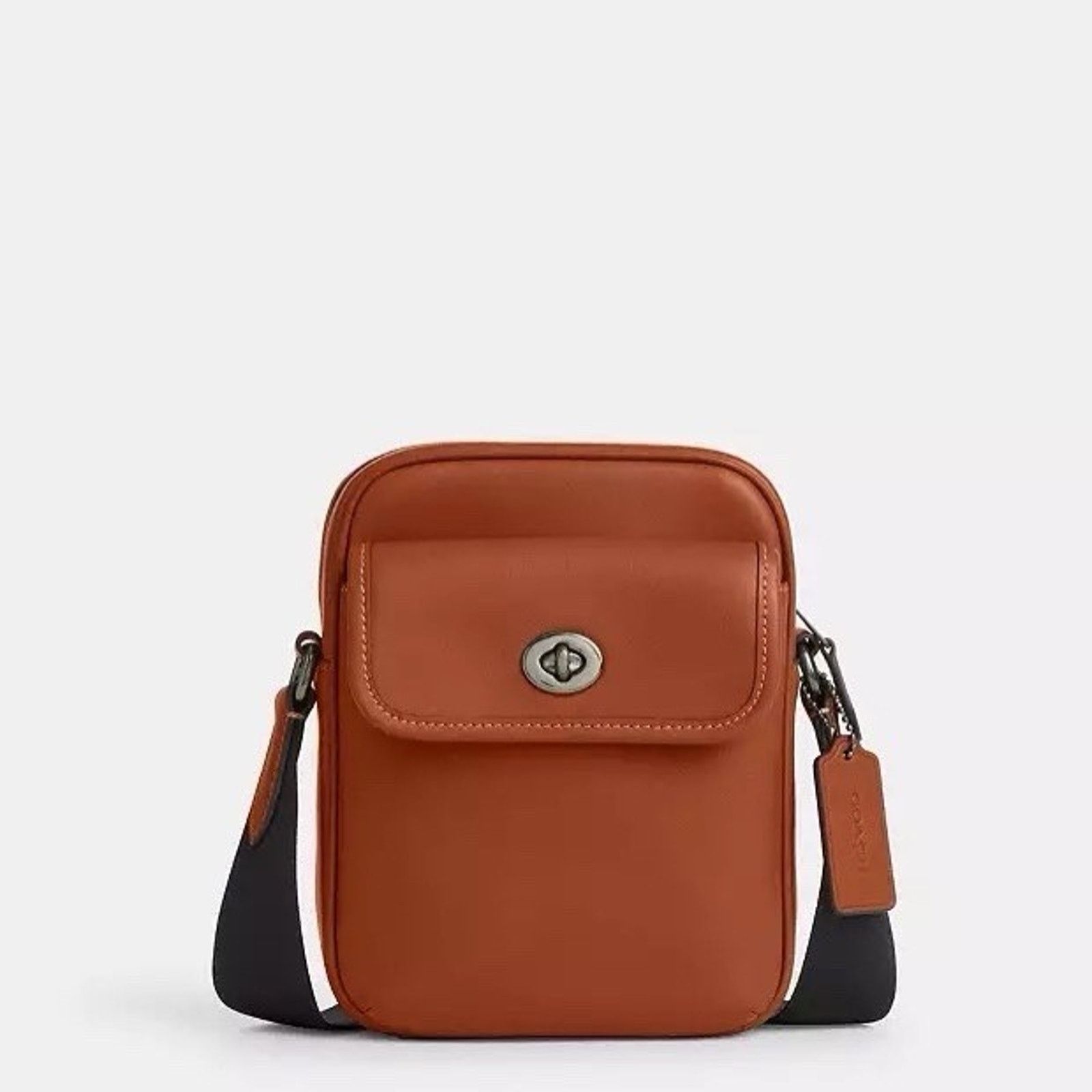 Coach NWT Coach Turnlock Crossbody Bag Leathe CBI25 Gunmetal/Tan Size ONE SIZE - 5 Thumbnail