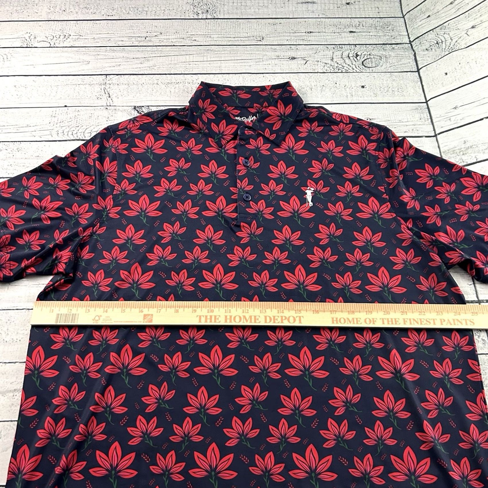 Vintage Grunk Dolfer Short Sleeve Floral Hawaiian Golf Polo Shirt Men's XL Blue Red Size US XL / EU 56 / 4 - 5 Thumbnail