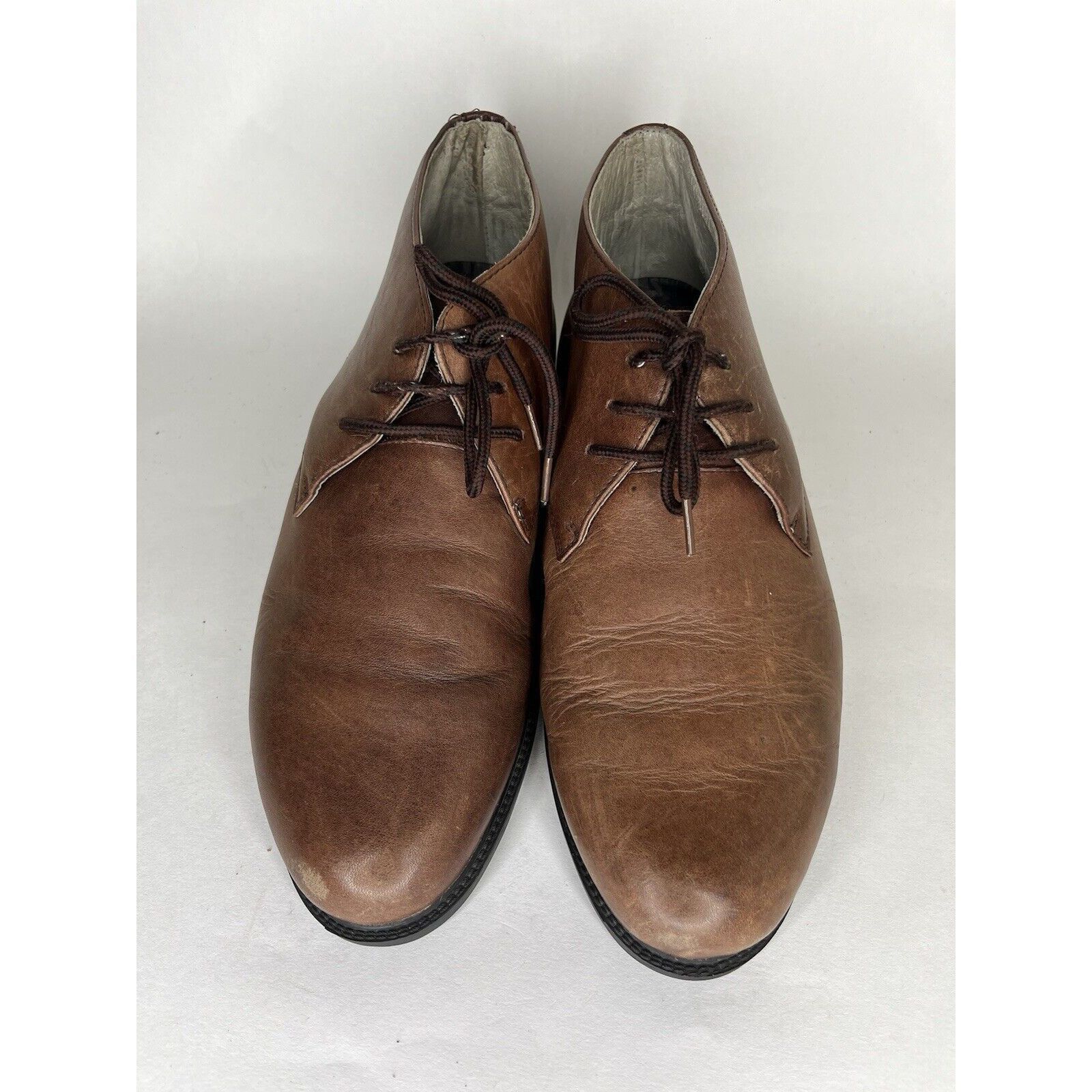 Other Rhea Chukka Brown Leather Lace Up Casual Desert Ankle Boots Size US 10.5 / EU 43-44 - 8 Thumbnail