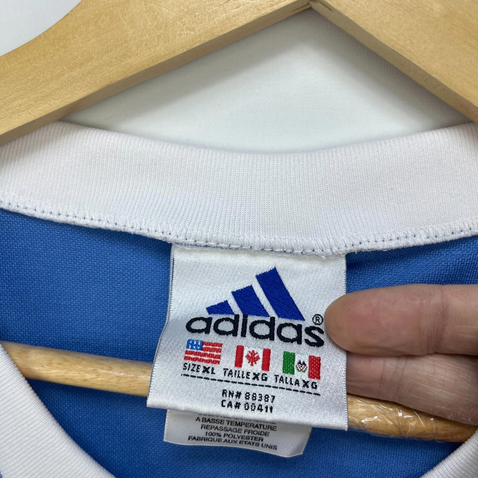 Adidas Vintage 90s Adidas Soccer Jersey Long Sleeve Shirt XL Size US XL / EU 56 / 4 - 4 Thumbnail
