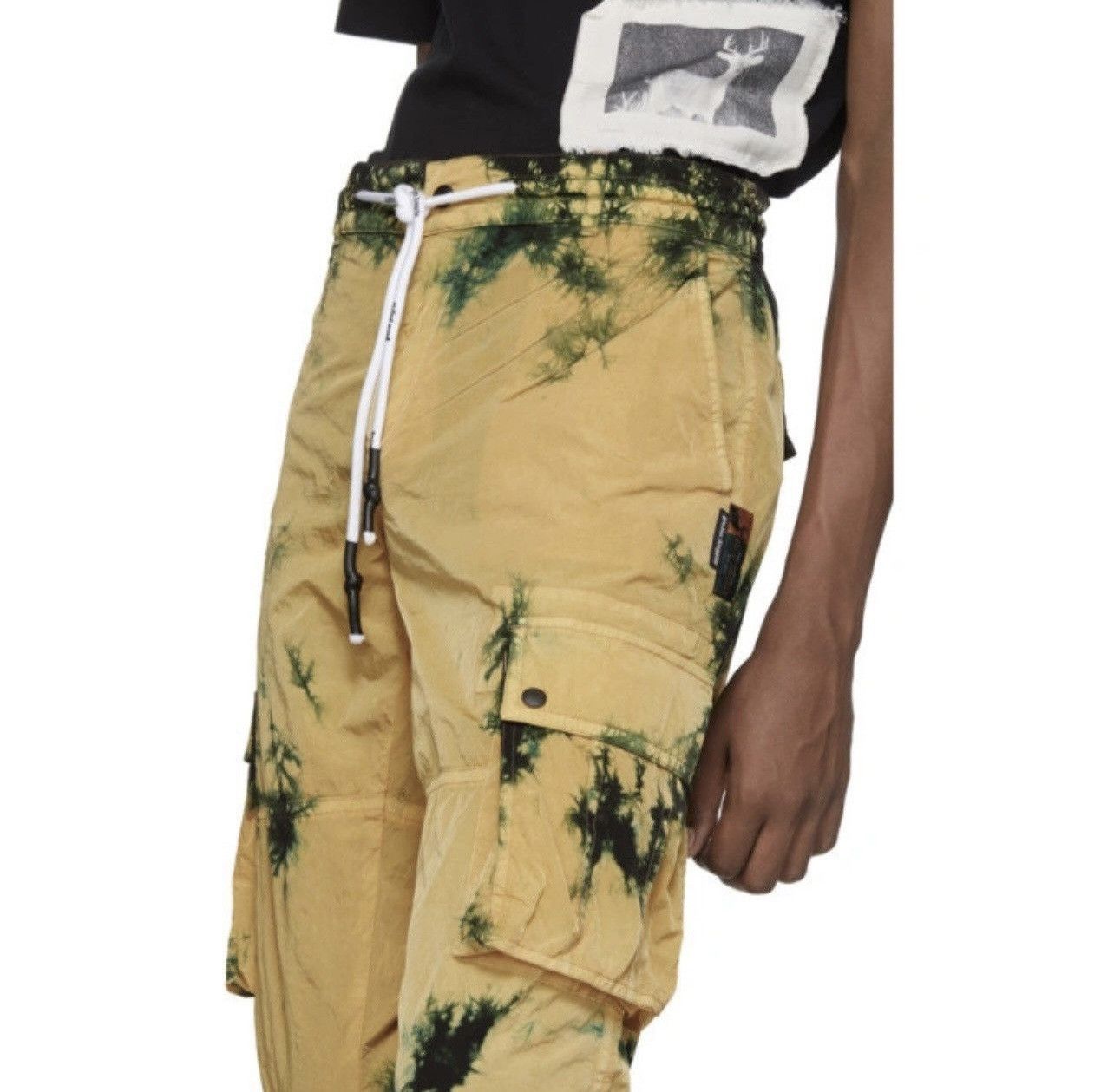 Palm Angels Palm Angles yellow tie die cargo pants Size US 34 / EU 50 - 1 Thumbnail