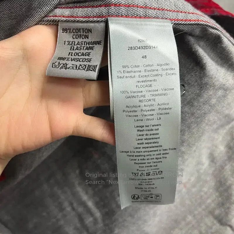 Dior Dior Red Cotton Men's Shirt . Size US XL / EU 56 / 4 - 5 Thumbnail