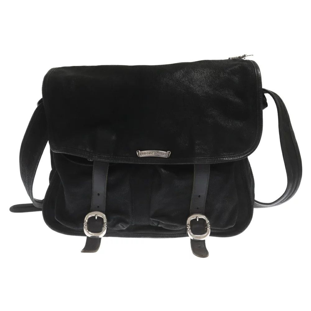 Chrome Hearts Distressed Gunslinger Messenger Bag in Black, Men's
