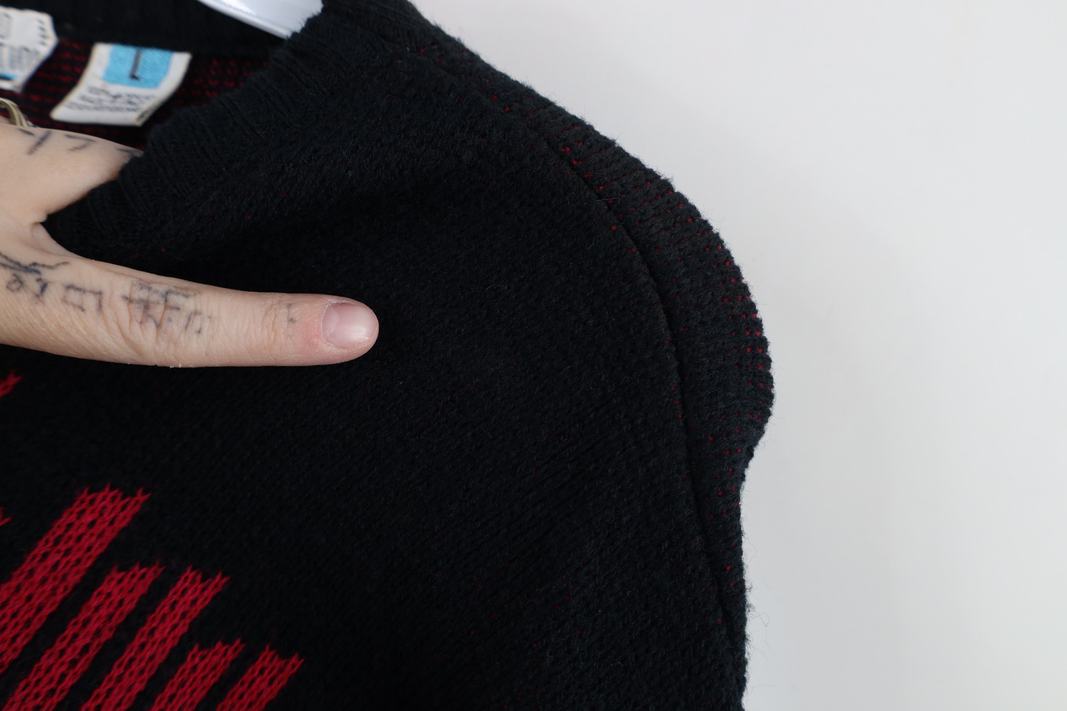 Vintage Vintage 80s 90s Streetwear Geometric Knit Crewneck Sweater Size L / US 10 / IT 46 - 4 Thumbnail