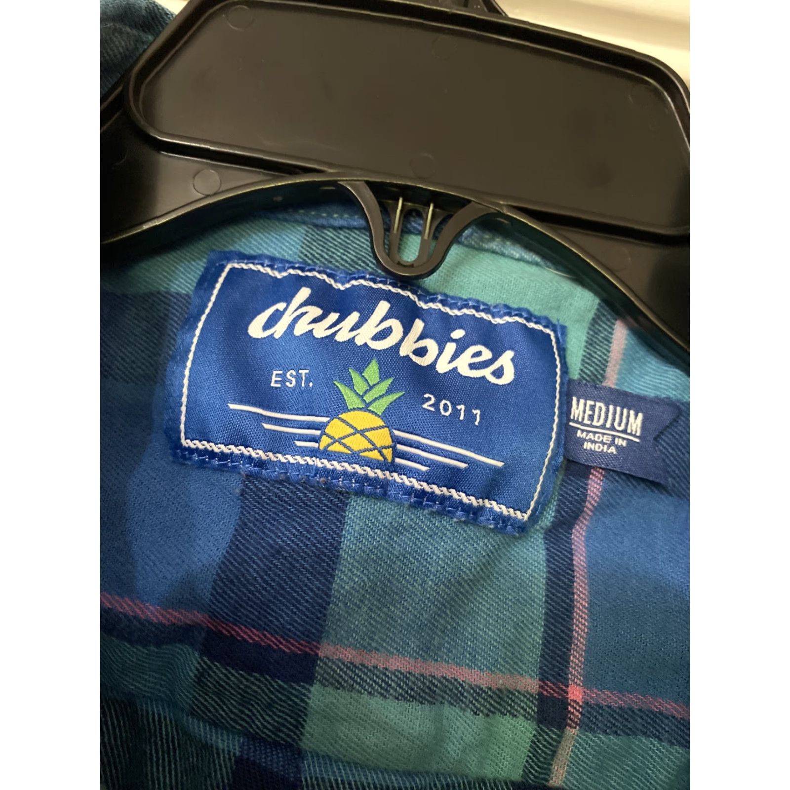 Chubbies Chubbies Shirt Long Sleeve Flannel Button-Up Plaid Cotton Blend Multicolor Mens Medium Size US M / EU 48-50 / 2 - 2 Thumbnail