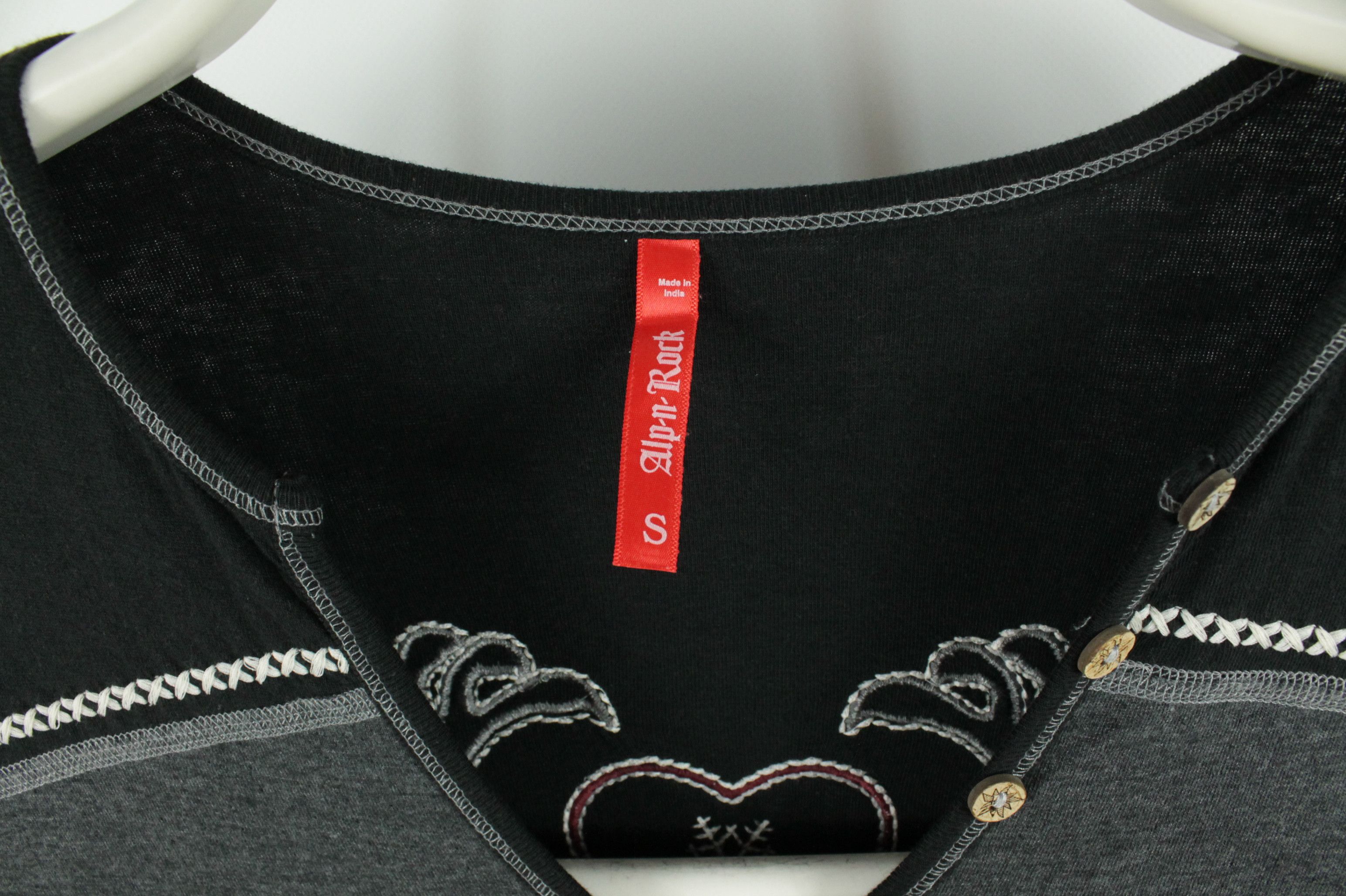 Other Alp-n-Rock Cross Country Henley Shirt Embroidered Hearts Size S / US 4 / IT 40 - 3 Thumbnail