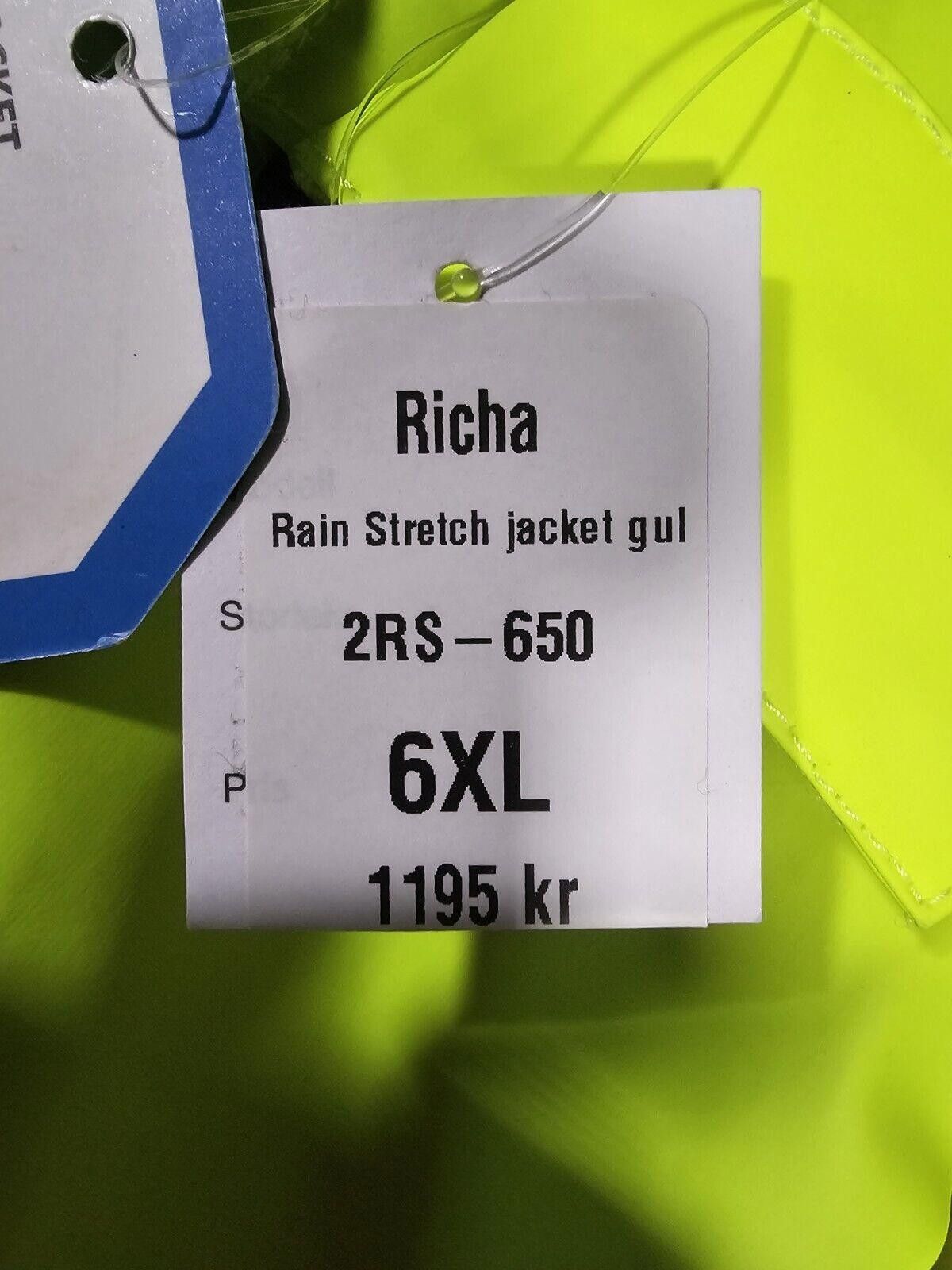 Designer Richa Rain stretch jacket Hi Vis Riding Motorcycle 6XL NWT Size ONE SIZE - 4 Thumbnail