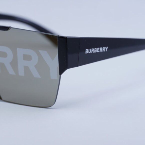 Burberry Burberry BE4291 3001/G Sunglasses Black Shield Frame Size ONE SIZE - 4 Thumbnail