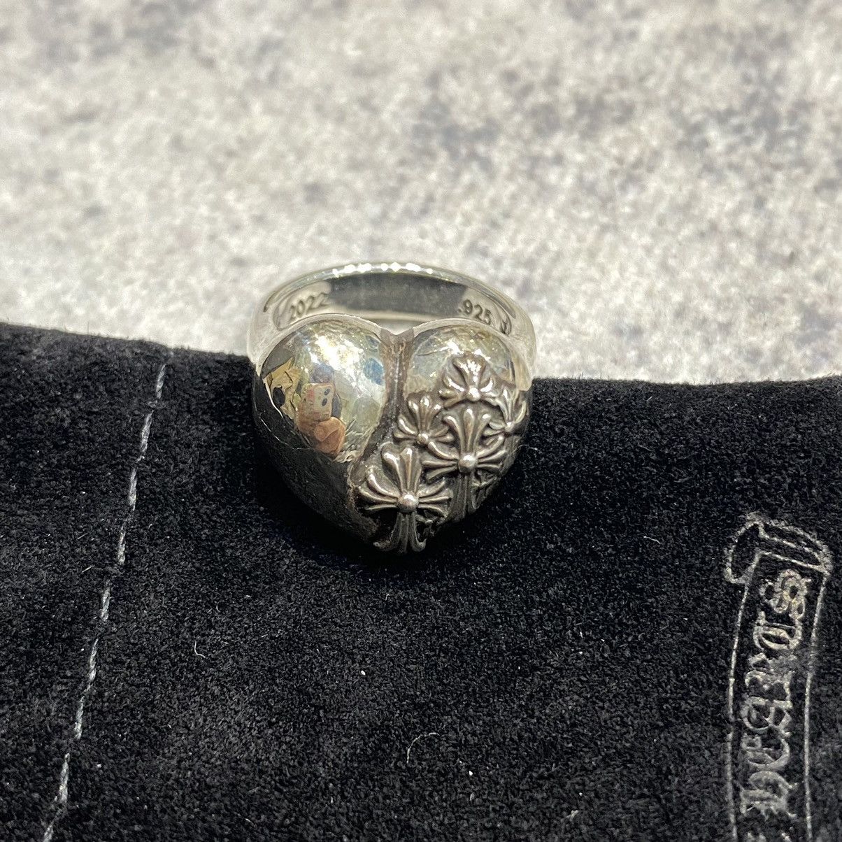 Chrome Hearts CHROME HEARTS 925 Silver R.l.P Heart Cemetery Ring | Grailed