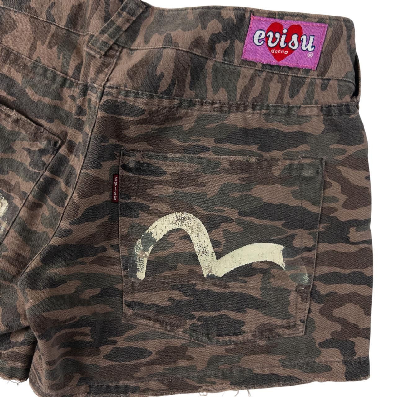 Evisu Vintage Evisu Donna Double Gull Camo Shorts Womens Size W28 Size 28" / US 6 / IT 42 - 4 Thumbnail