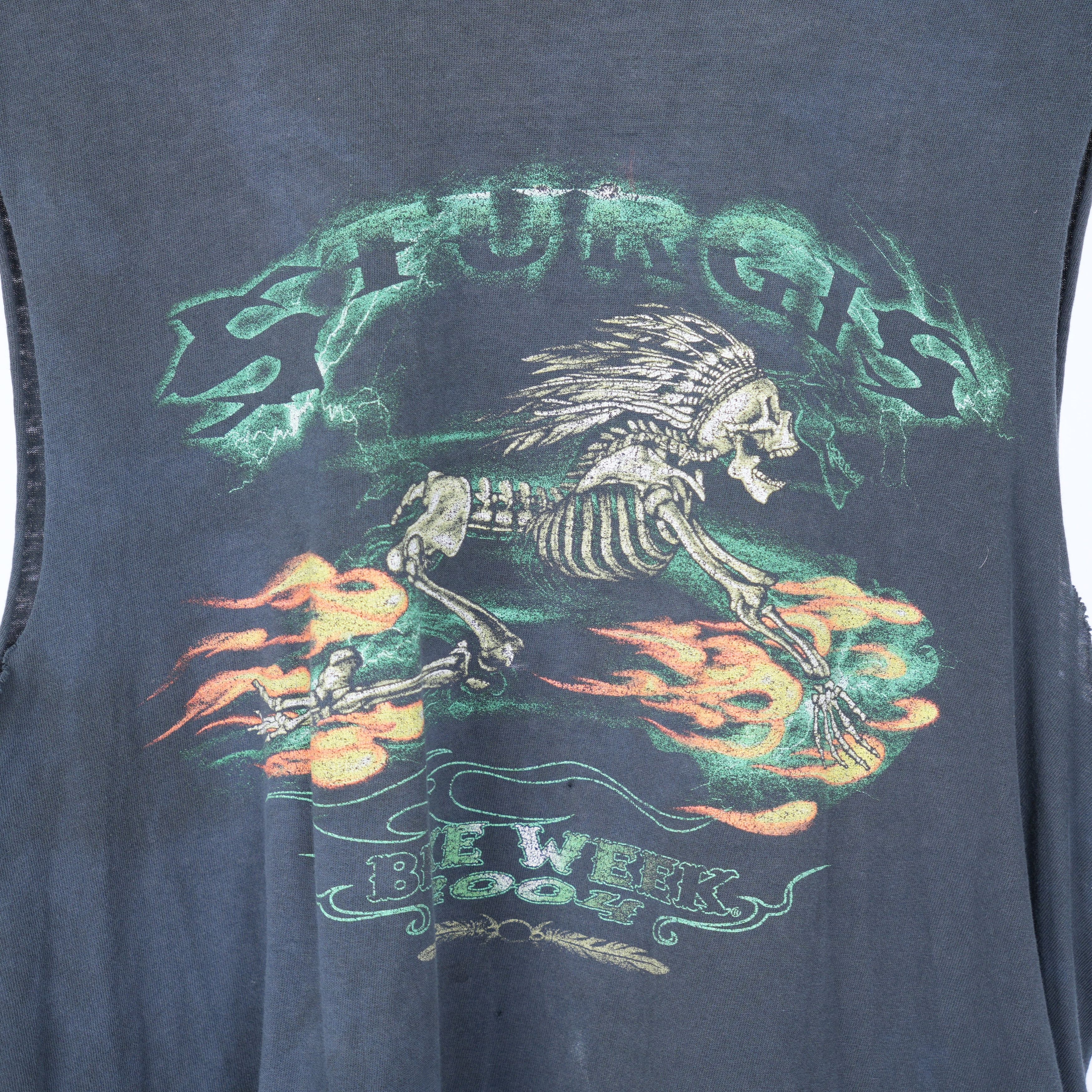Vintage THRASHED STURGIS BIKE WEEK CUT OFF Size US XL / EU 56 / 4 - 3 Thumbnail