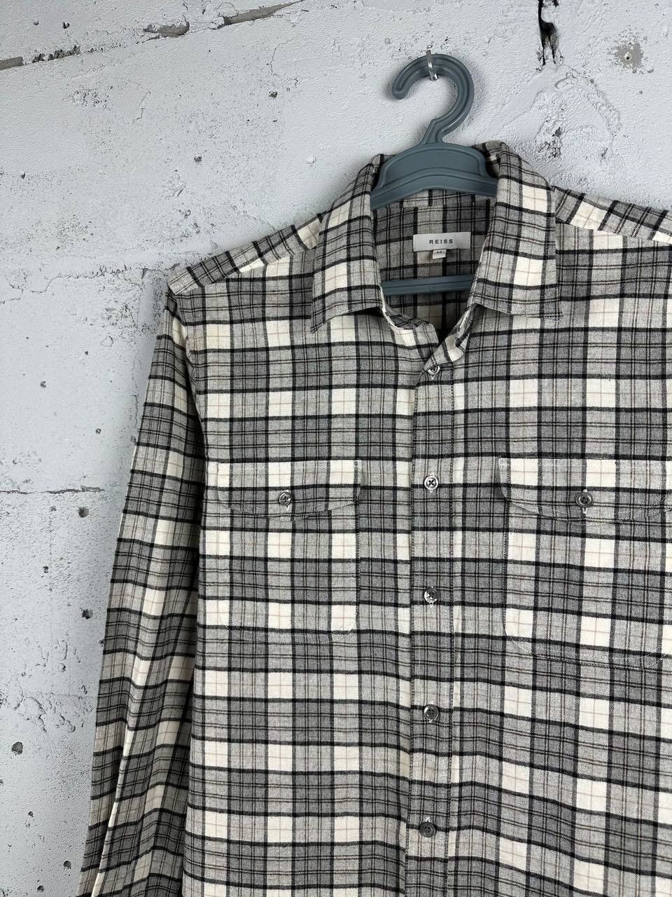 Reiss Reiss Plaid Pocket Shirt White Clean Fit Streetwear Size US M / EU 48-50 / 2 - 2 Thumbnail