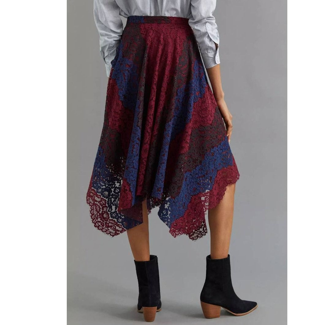 Anthropologie Anthropologie Sachin & Babi Lace Handkerchief Midi Skirt Size 25" / US 0 / IT 36 - 4 Thumbnail