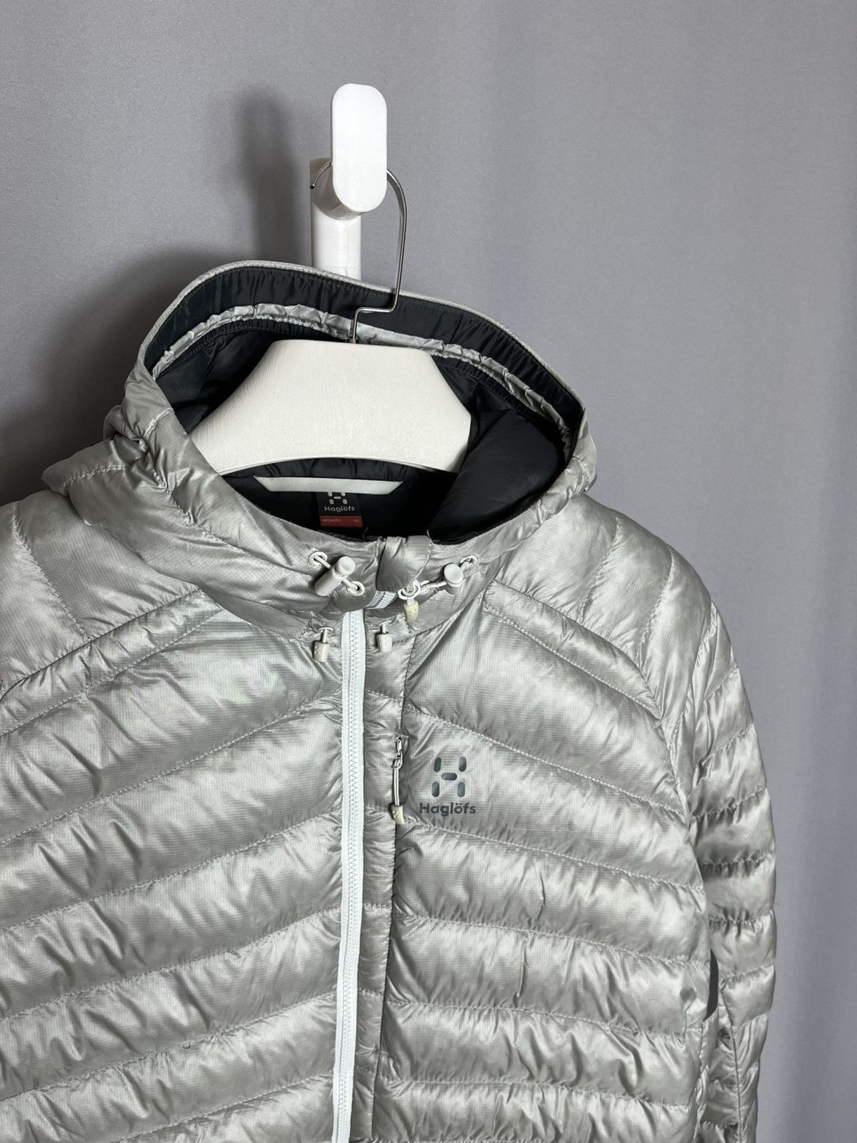 Haglofs Haglöfs Essens Down Hood Silver Womans Jacket Down 800 Size XL / US 12-14 / IT 48-50 - 2 Thumbnail