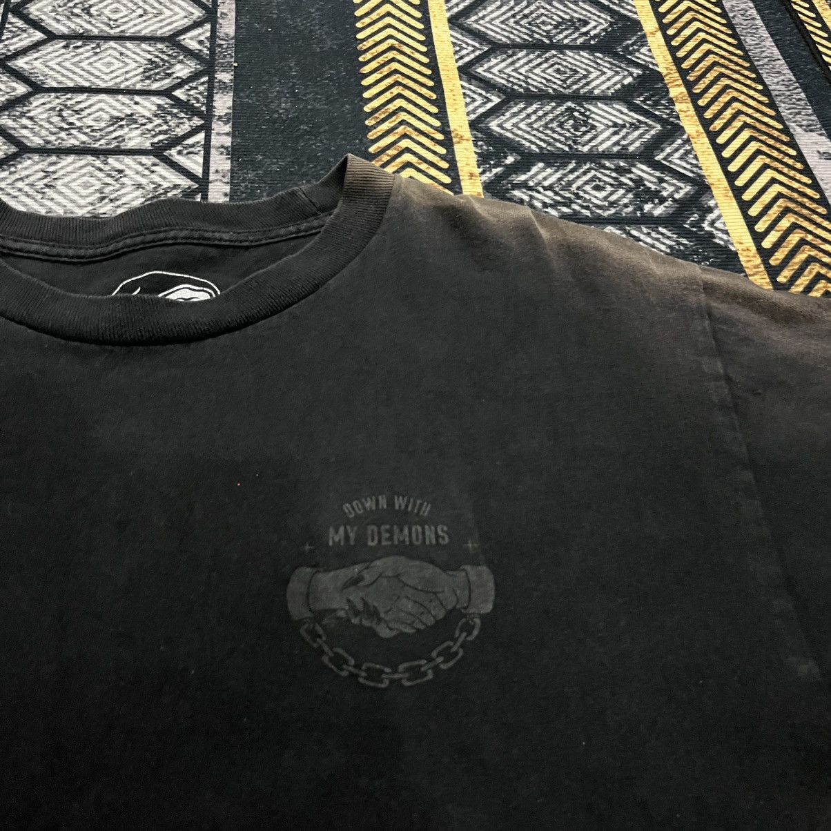 Lurking Class 💥Crazy Sunfaded Down With My Demons Sketchy Tank Trashed Size US L / EU 52-54 / 3 - 6 Thumbnail