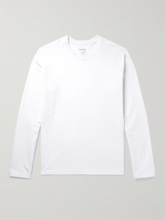 image of Bottega Veneta O1Loc1C0424 717083 Sunrise Cotton Jersey T-Shirt In White, Men's (Size Small)