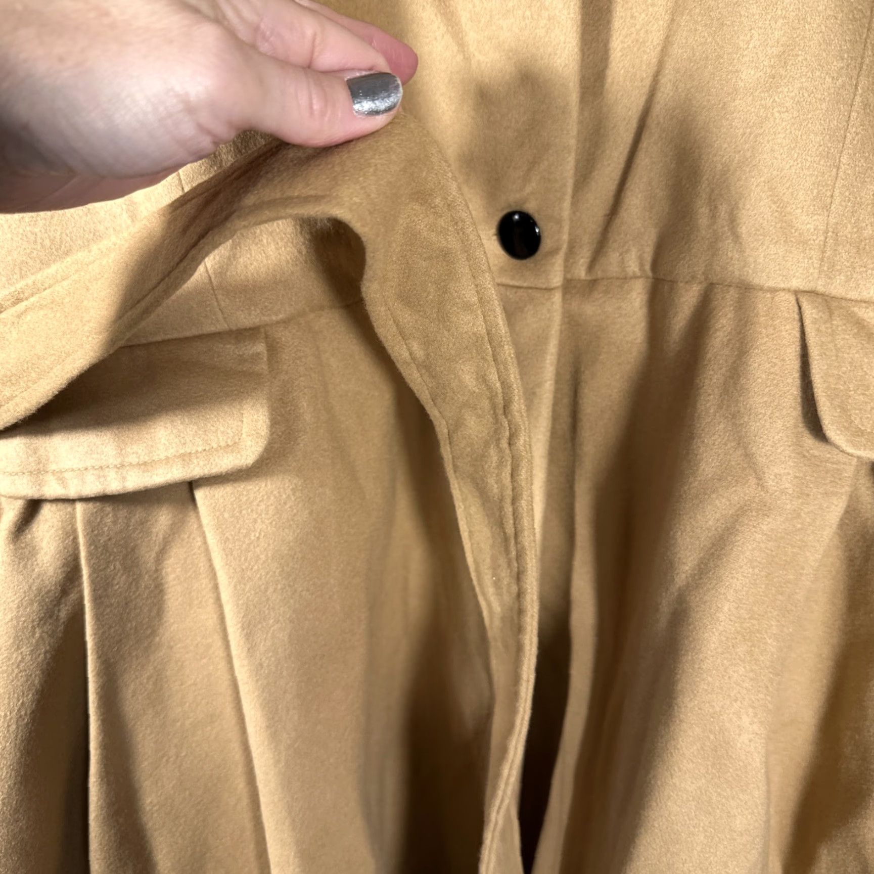Vintage VINTAGE Zeagoo Women’s 2XL Faux Fur Lapel Double-Breasted Thick Trench Coat NWT Size XXL / US 16-18 / IT 52-54 - 4 Thumbnail