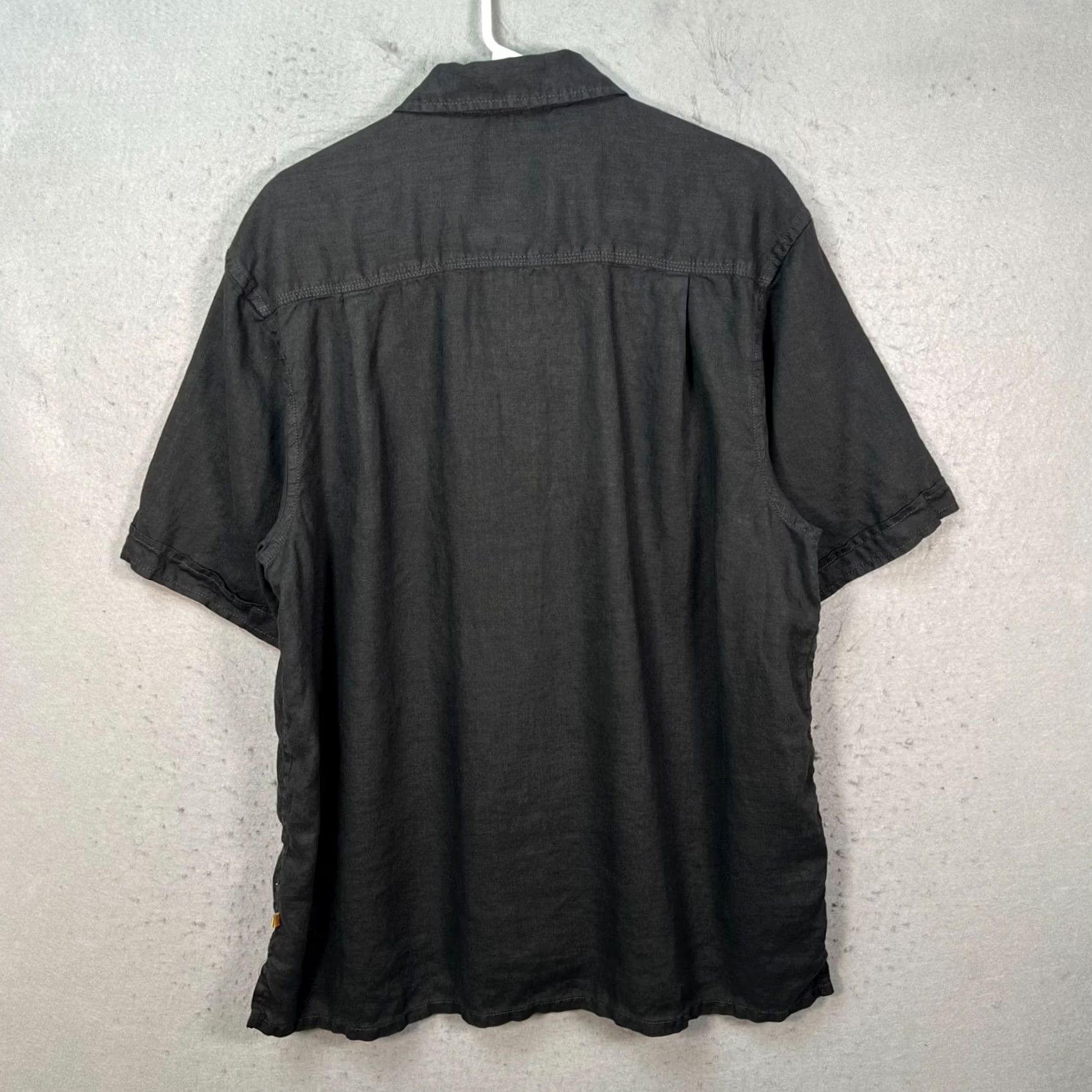 Vintage True Grit Shirt XL Mens Black Linen Button-Up Casual Size US XL / EU 56 / 4 - 2 Thumbnail