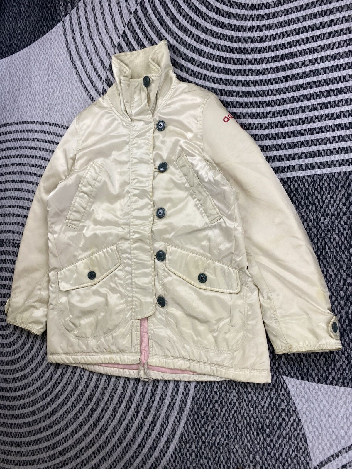 Adidas Vintage Adidas 3 Striped Big Spellout Rare Design Jacket Size US M / EU 48-50 / 2 - 5 Thumbnail