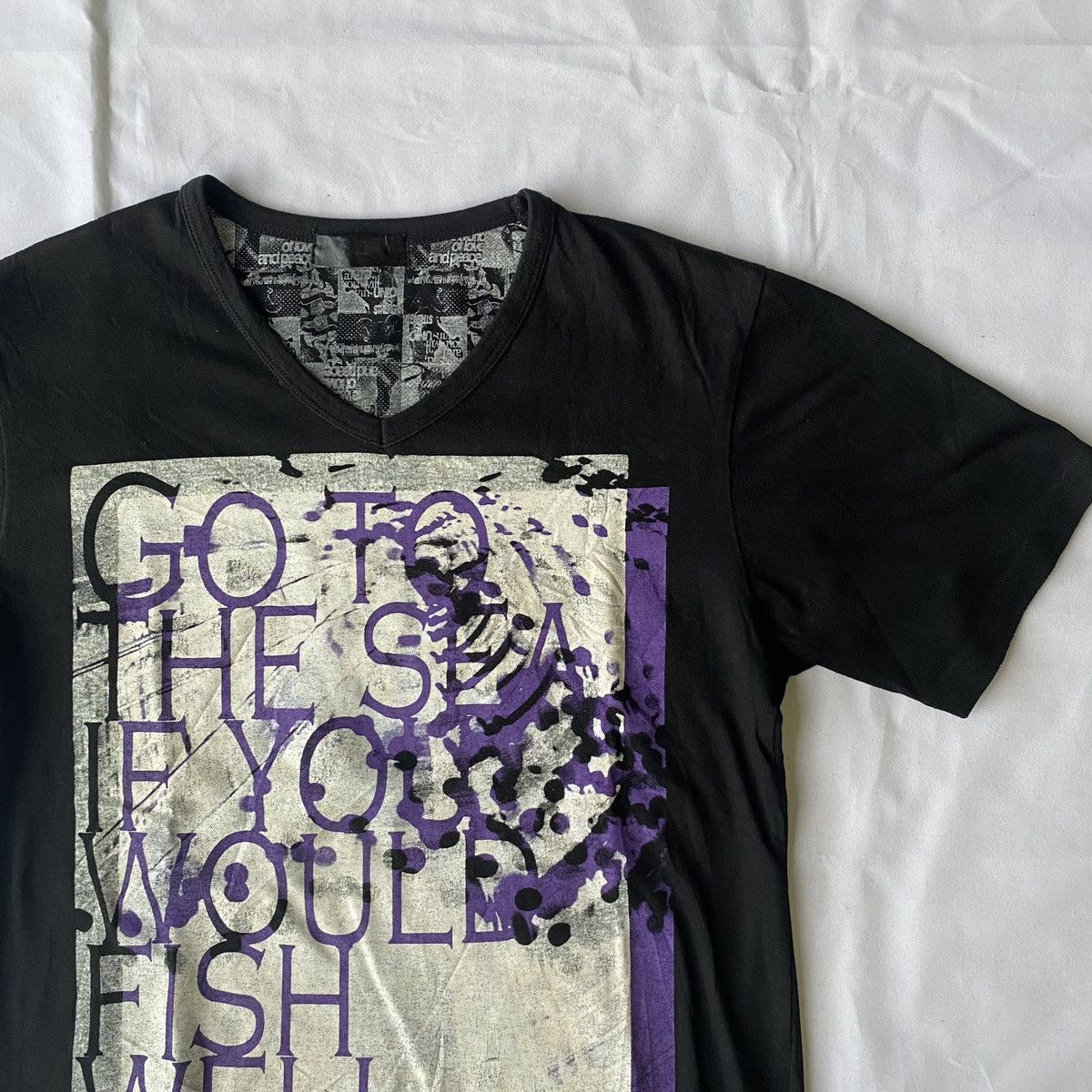 Beauty Beast × If Six Was Nine × Le Grande Bleu (L.G.B.) Japanese Poem Splatter Grunge Style Size US M / EU 48-50 / 2 - 3 Thumbnail