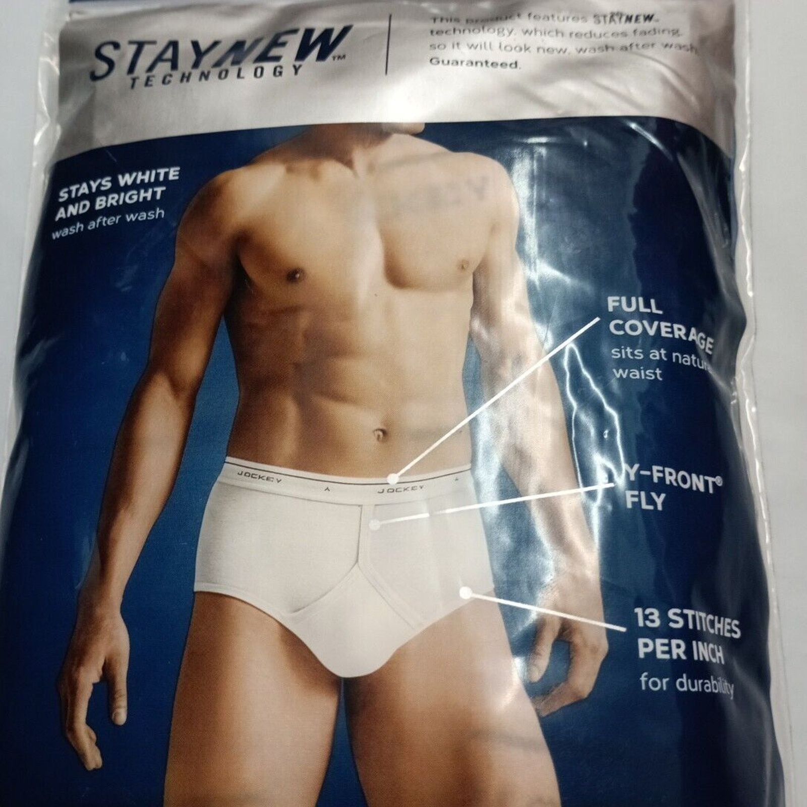 Jockey Jockey Classic Underwear Men's White 4 Pack Briefs Size 30 Size 30 - 4 Thumbnail