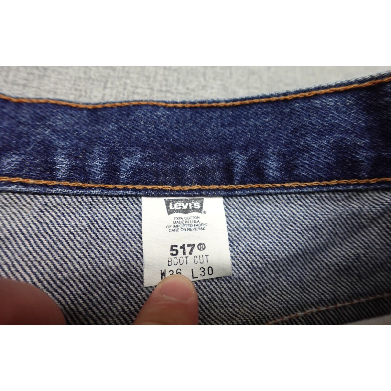 Levi's Levi's Vintage 517 Jorts Denim Blue Dark Wash Mens 36 Casual 5-Pocket Relaxed California White Belt Loops Retro Size US 36 / EU 52 - 2 Thumbnail