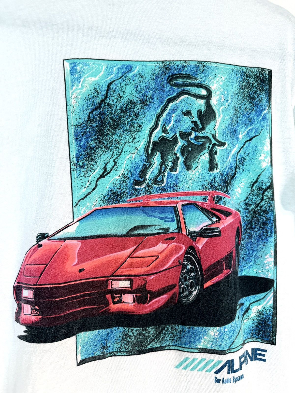 Vintage Vintage Lamborghini Diablo Alpine T Shirt Size US L / EU 52-54 / 3 - 3 Thumbnail