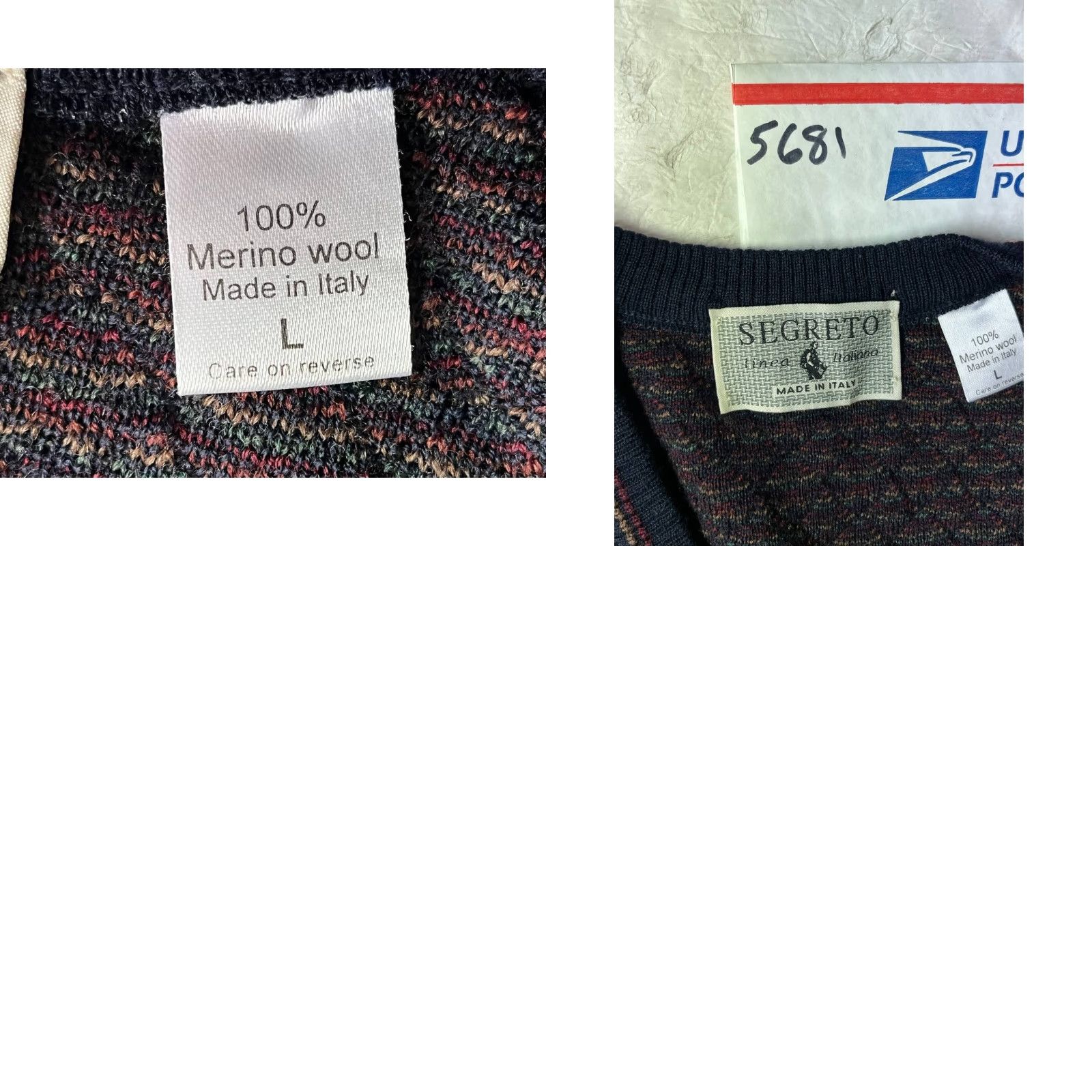 Vintage Segreto Vest Men L Wool Blue V-Neck 100% Merino Wool Sweater Vintage Preppy Granpa Style Size US L / EU 52-54 / 3 - 8 Thumbnail