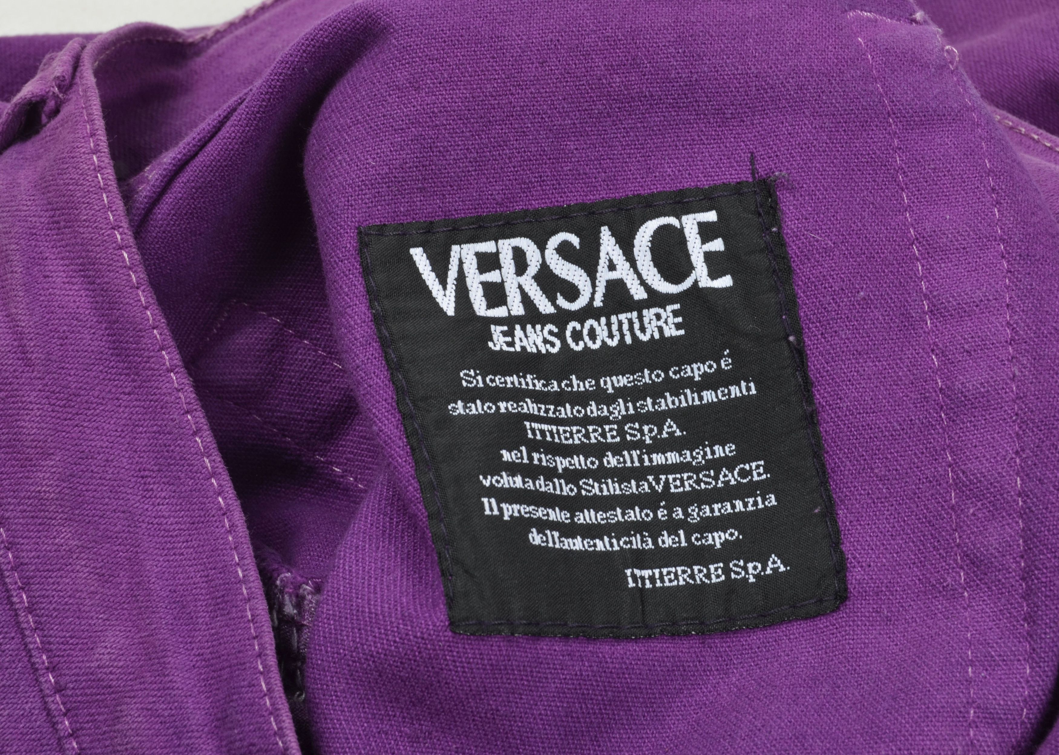 Versace × Versace Jeans Couture × Vintage Vintage Versace Jeans Couture Purple High Waisted Pants Size 28" / US 6 / IT 42 - 6 Thumbnail