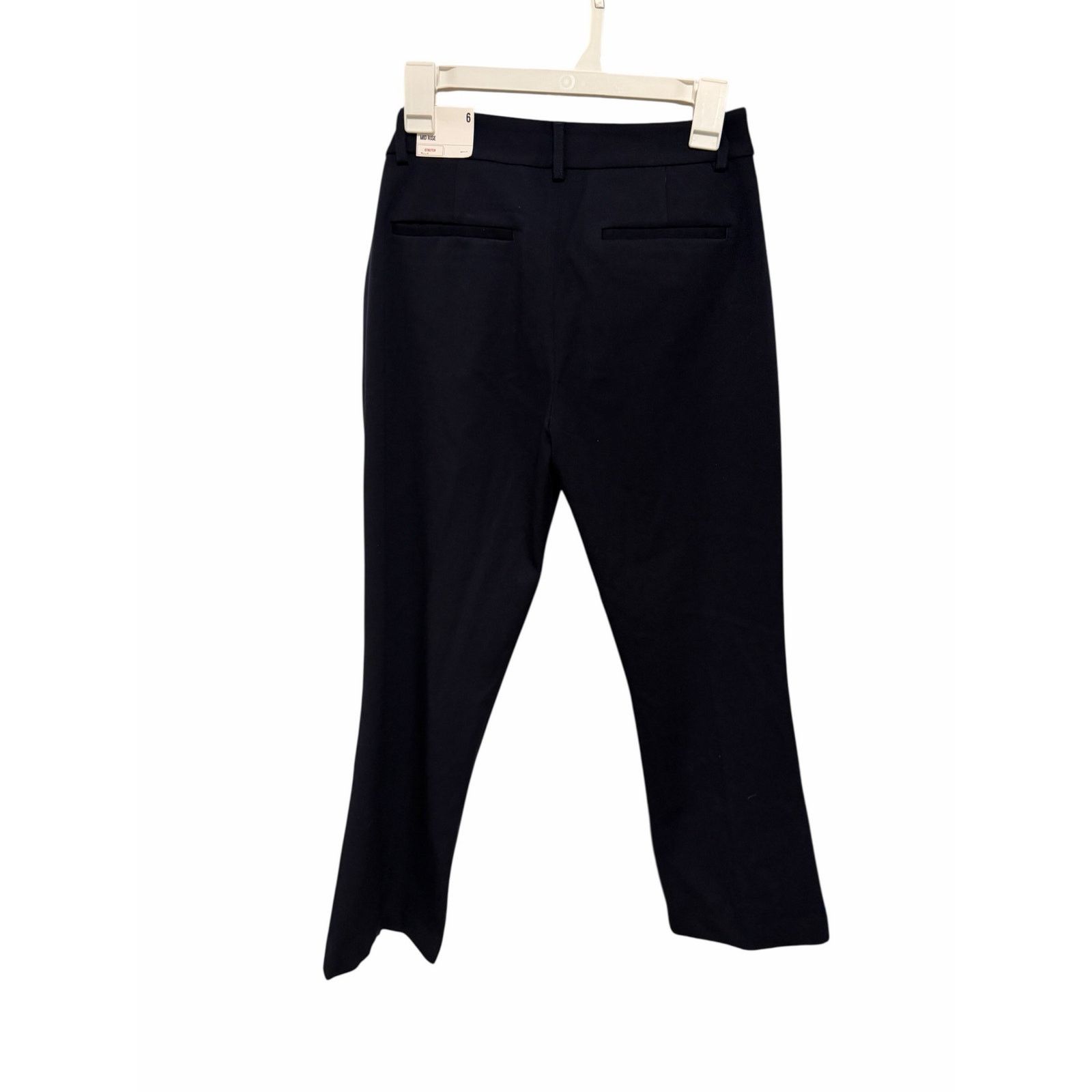 Express Express Women's 6 Navy Crop Mid Rise Stretch Pocketed Pants Size 28" / US 6 / IT 42 - 4 Thumbnail