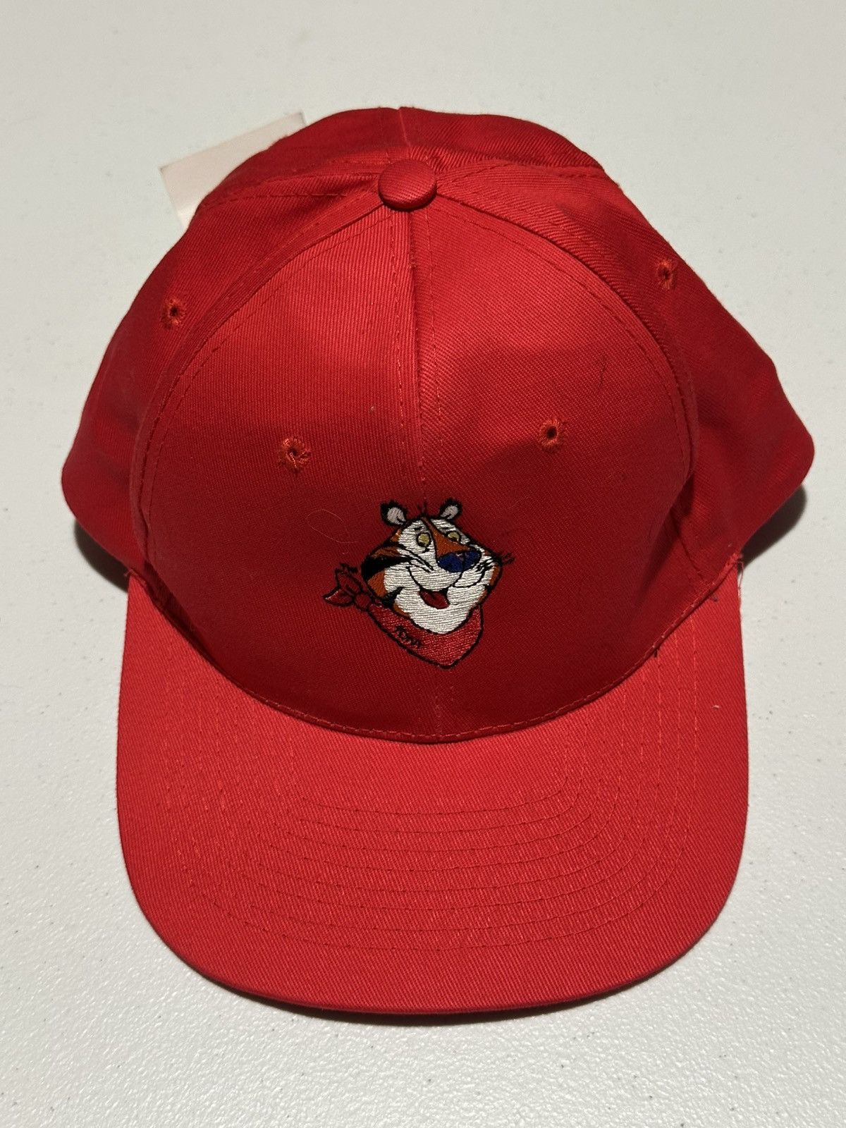 Vintage Vintage Tony the Tiger Kellogg cereal 90s red snapback hat Size ONE SIZE - 1 Thumbnail