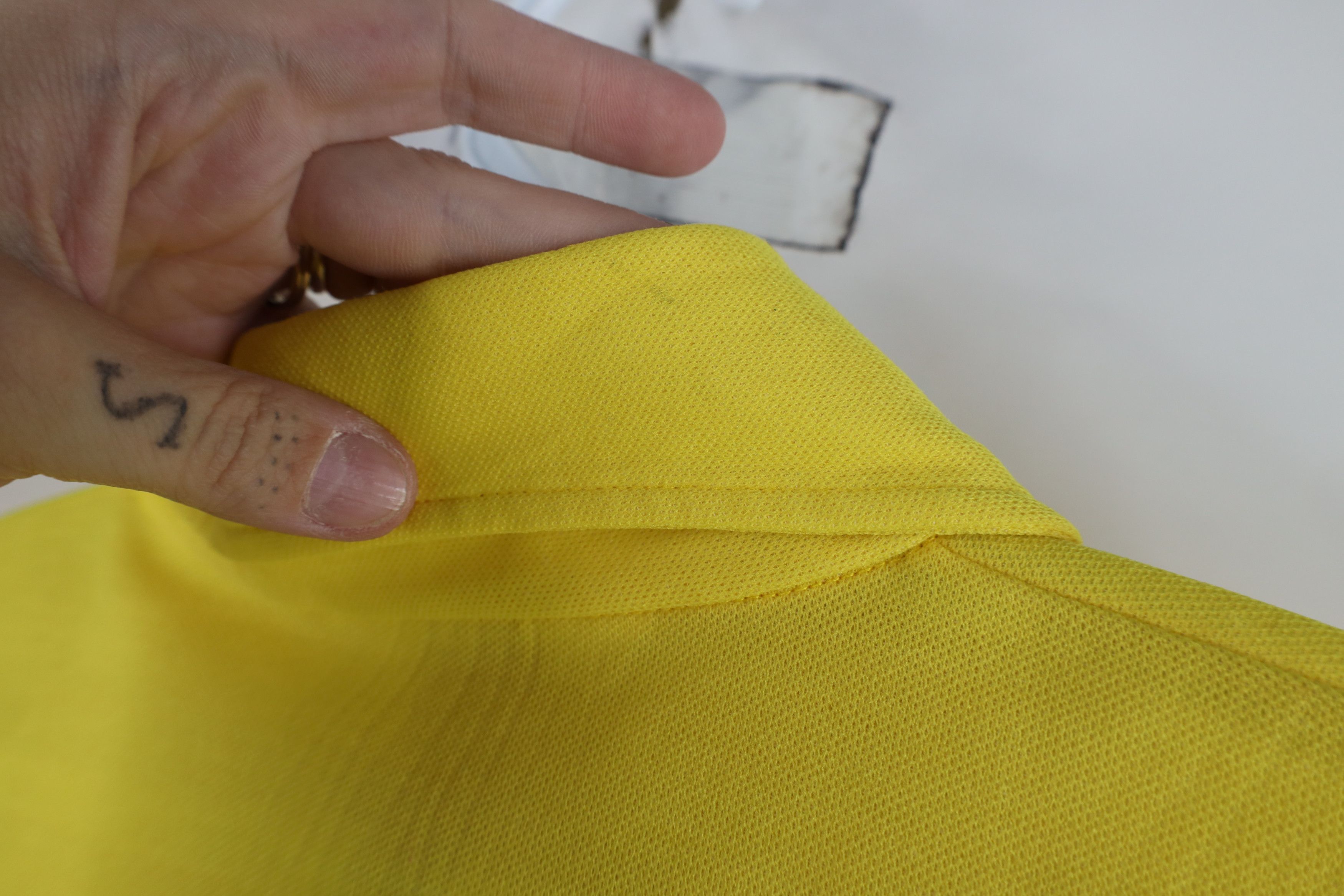 Vintage Vintage 70s Streetwear Collar Knit Polo Shirt Yellow USA Size US L / EU 52-54 / 3 - 11 Thumbnail