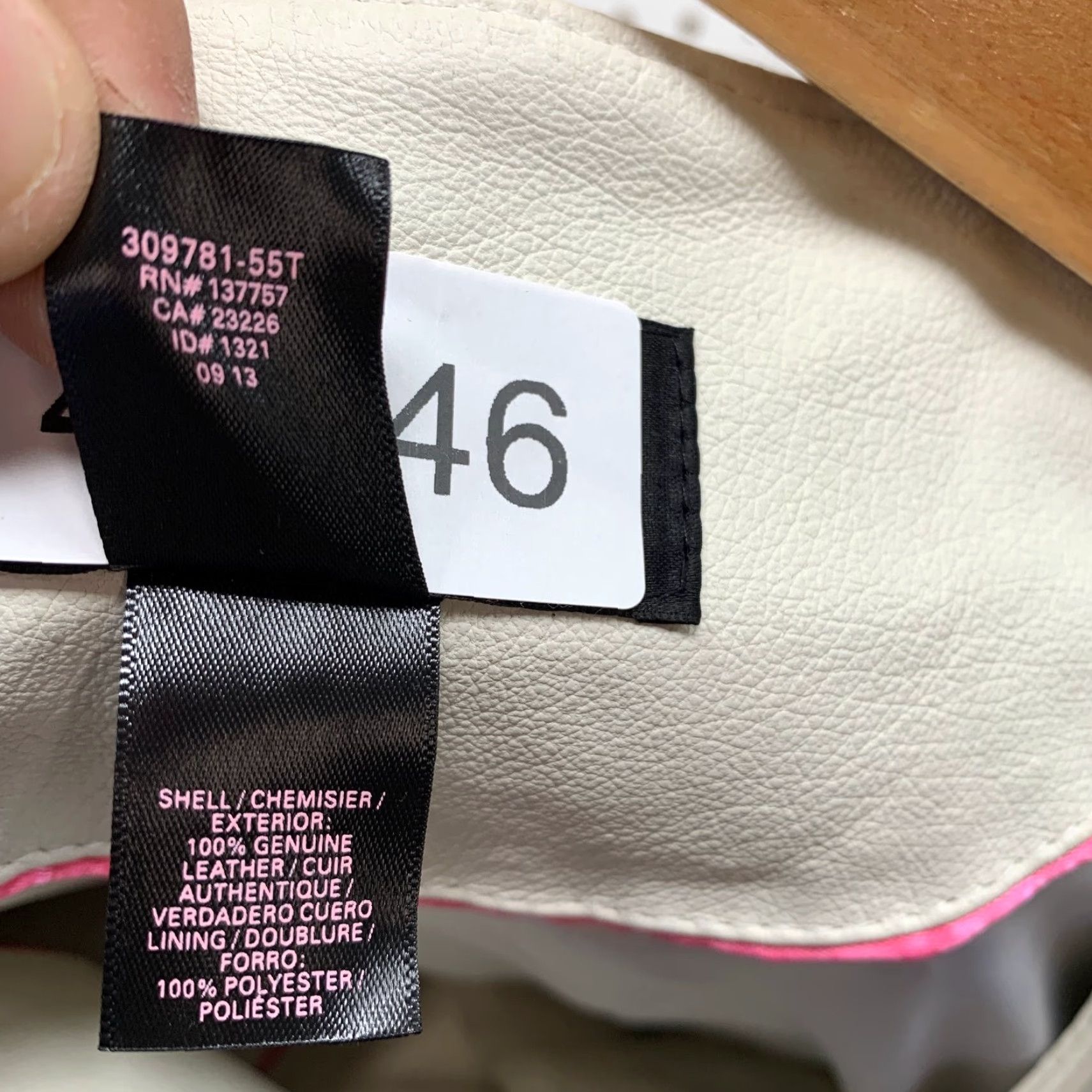Victoria's Secret Victoria's Secret Leather Motorcycle Jacket Womens XL White Slant Zip Biker Size XL / US 12-14 / IT 48-50 - 7 Thumbnail