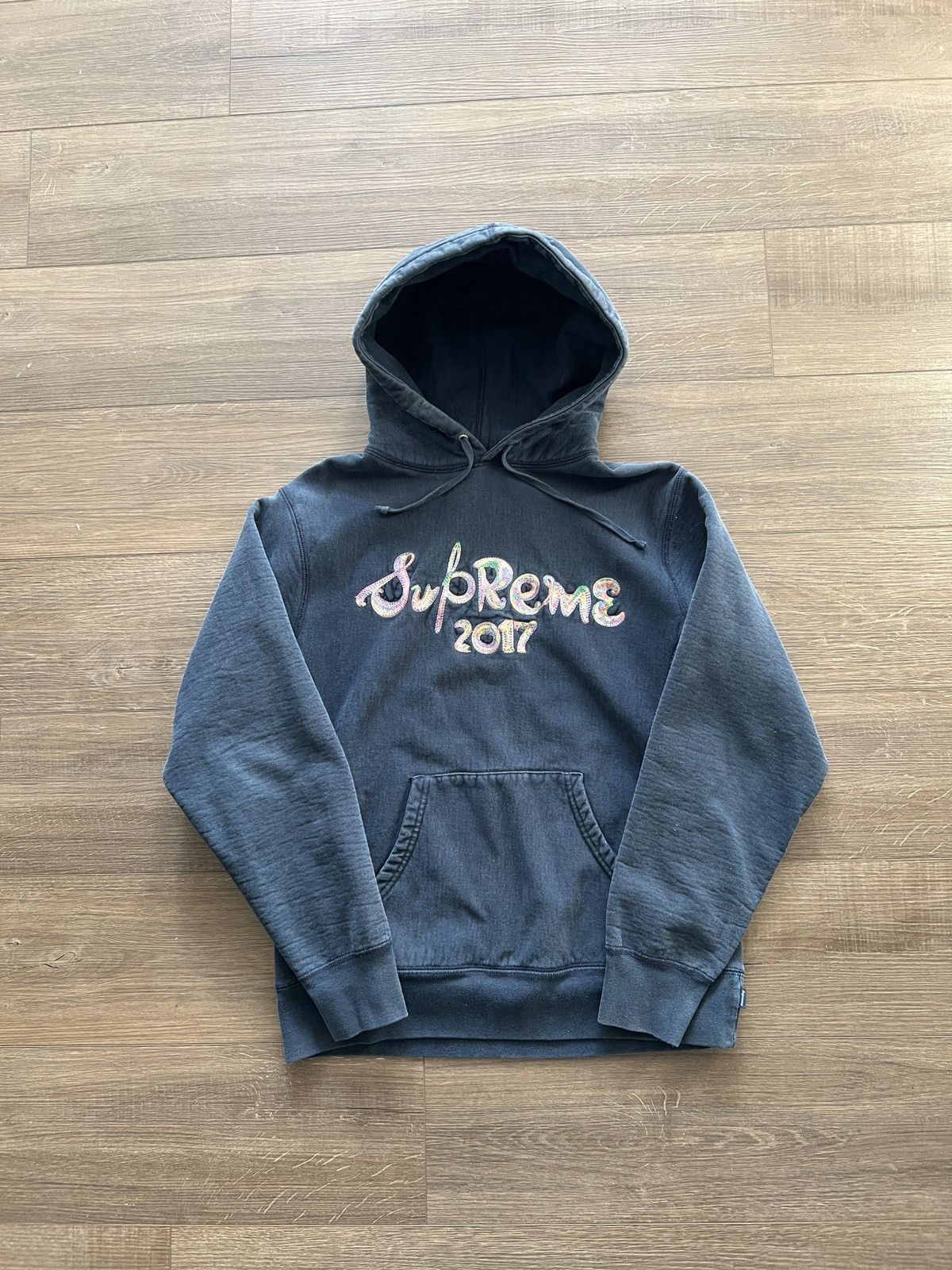 Supreme Supreme Brush 2017 Hoodie FW17 Navy Size US M / EU 48-50 / 2 - 1 Thumbnail