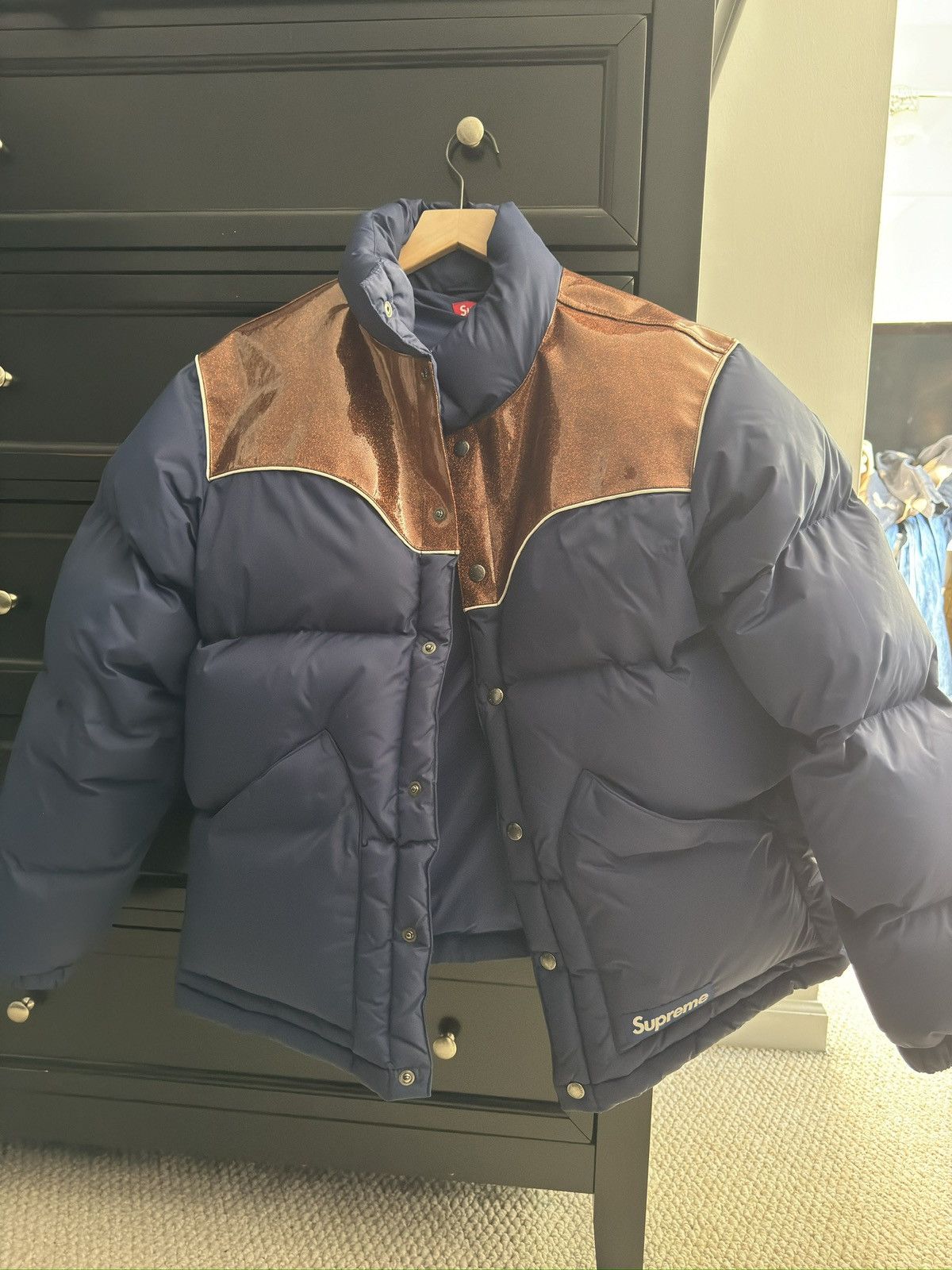 Supreme Supreme Glitter Yoke Down Puffer Jacket Grailed